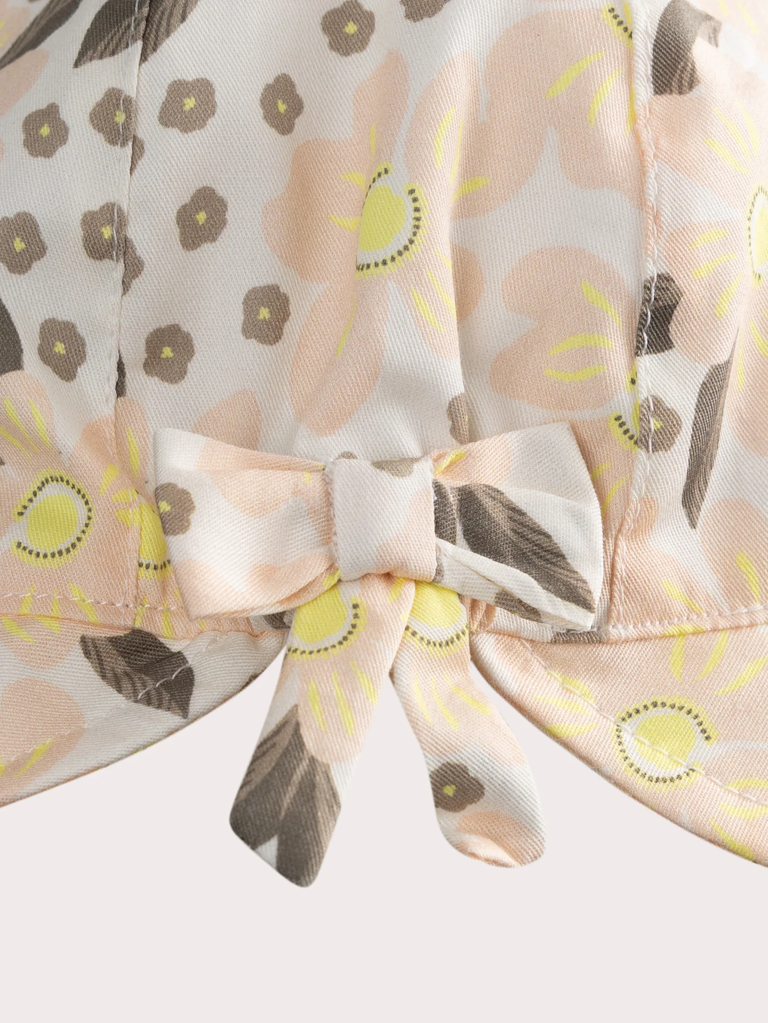 Chapeau écru cérémonie fleuri bébé fille - Image 3