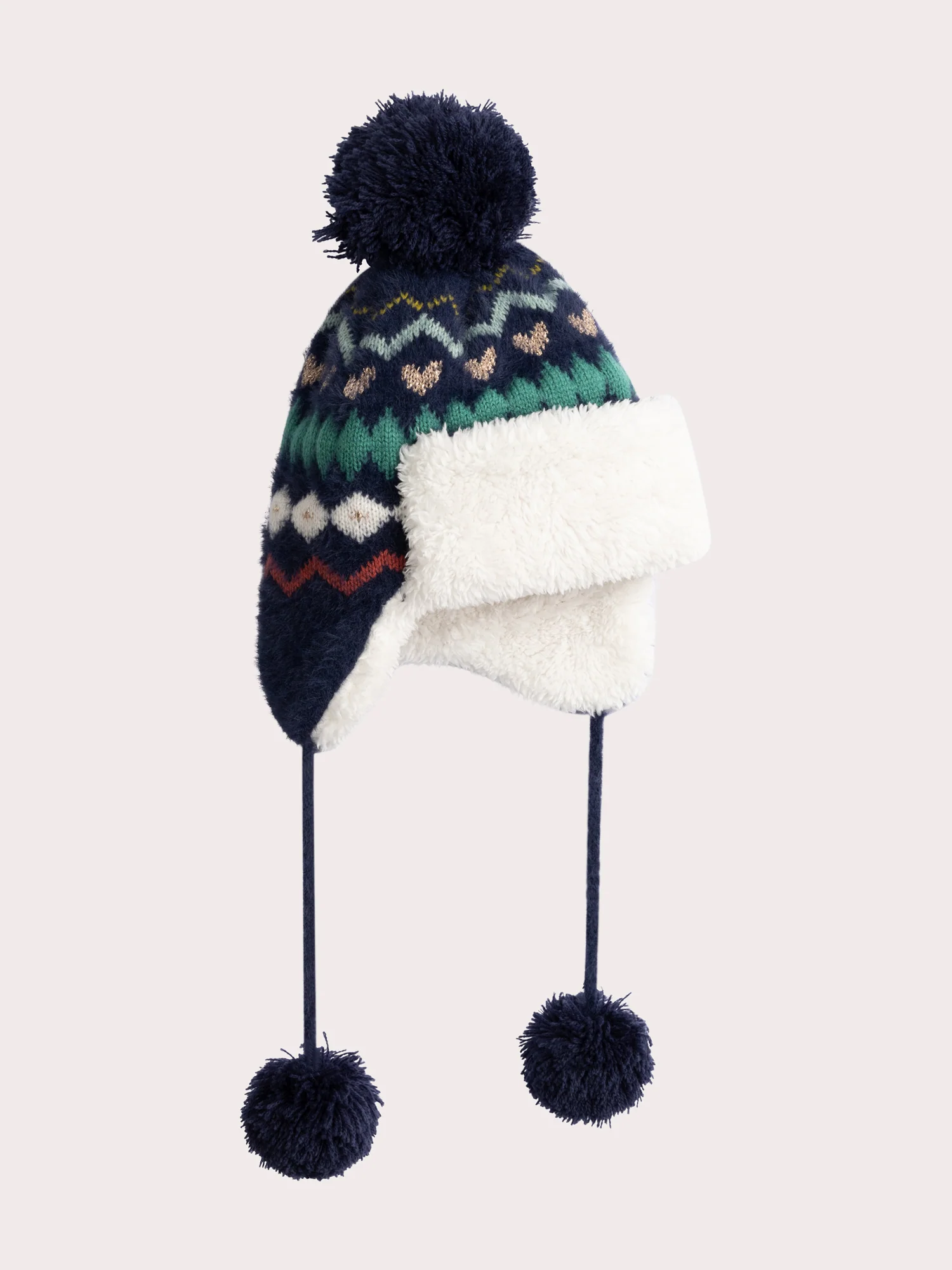 Chapka tricoté à pompom pour fille