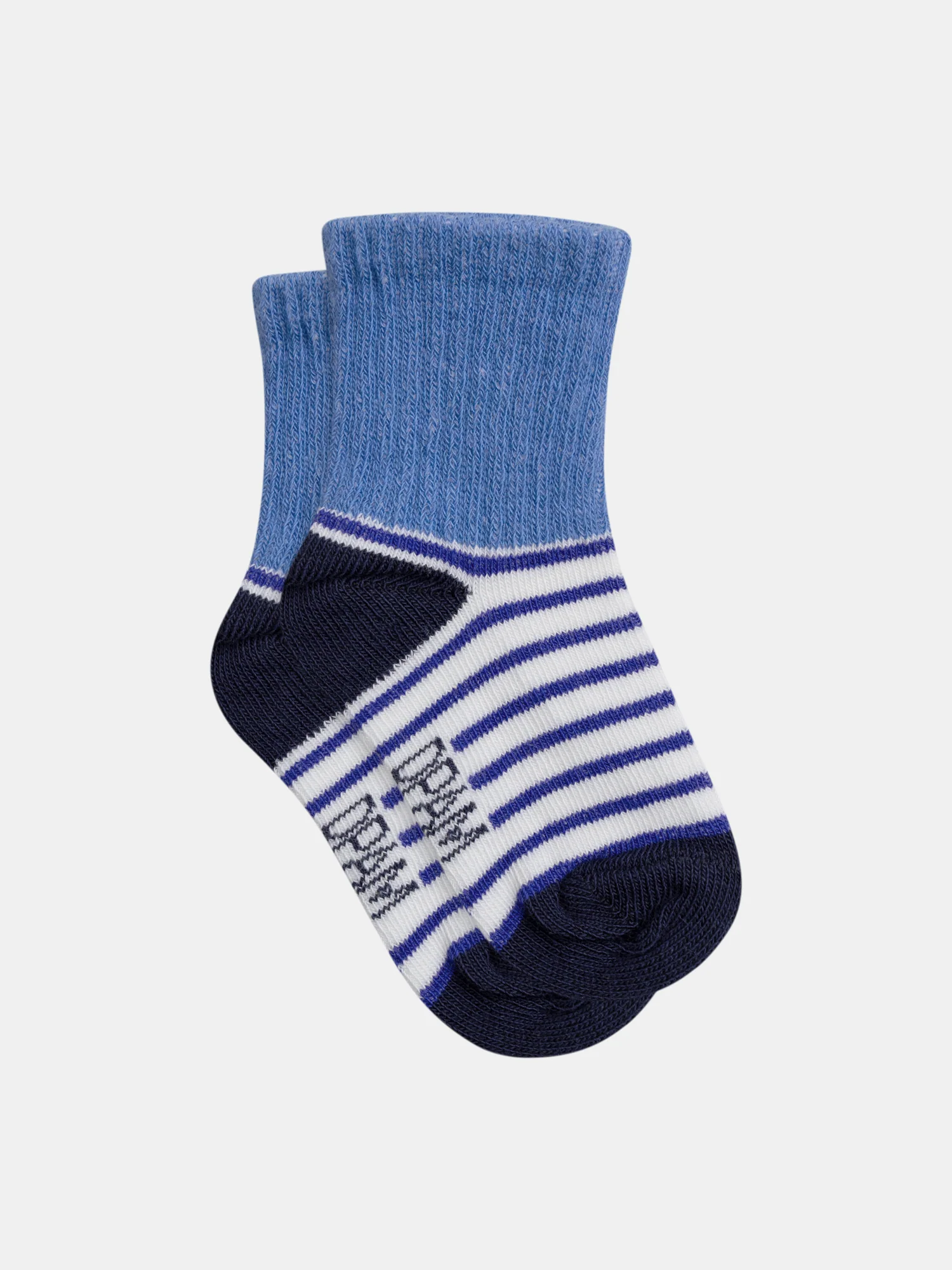 Chaussettes à rayures bleues pour bébé garçon