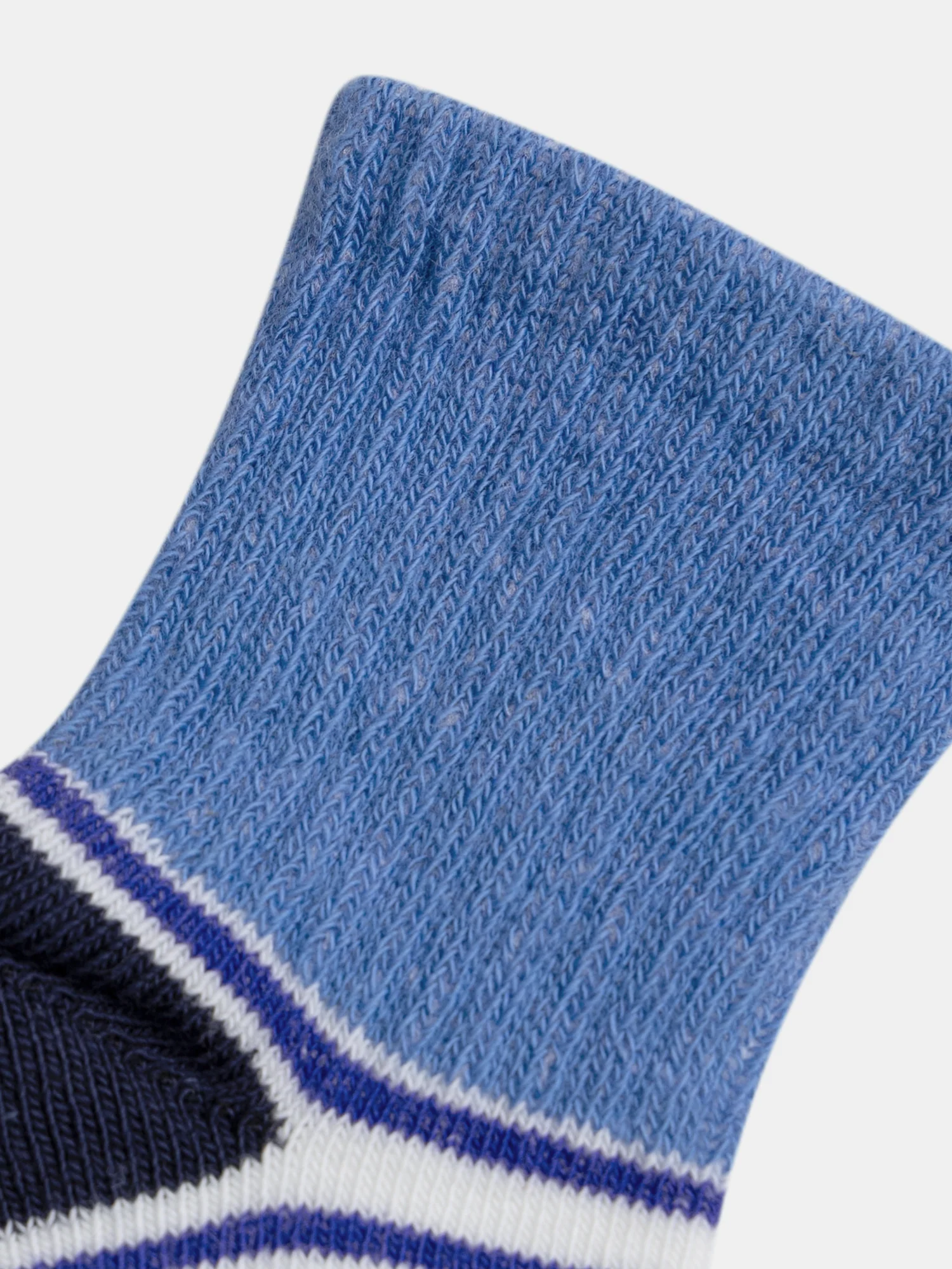 Chaussettes à rayures bleues pour bébé garçon - Image 2