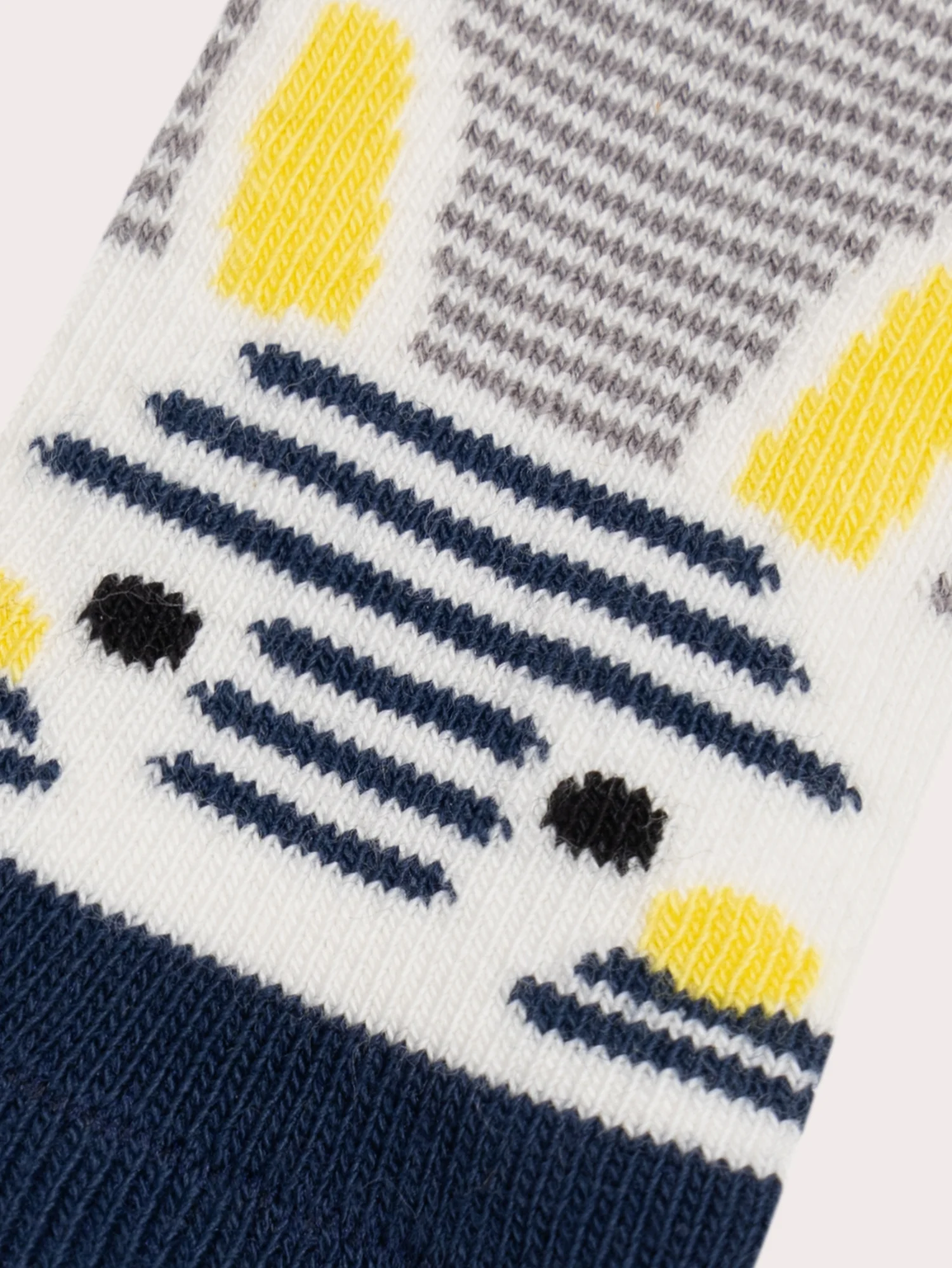 Chaussettes beige motif zebre pour bébé garçon - Image 2