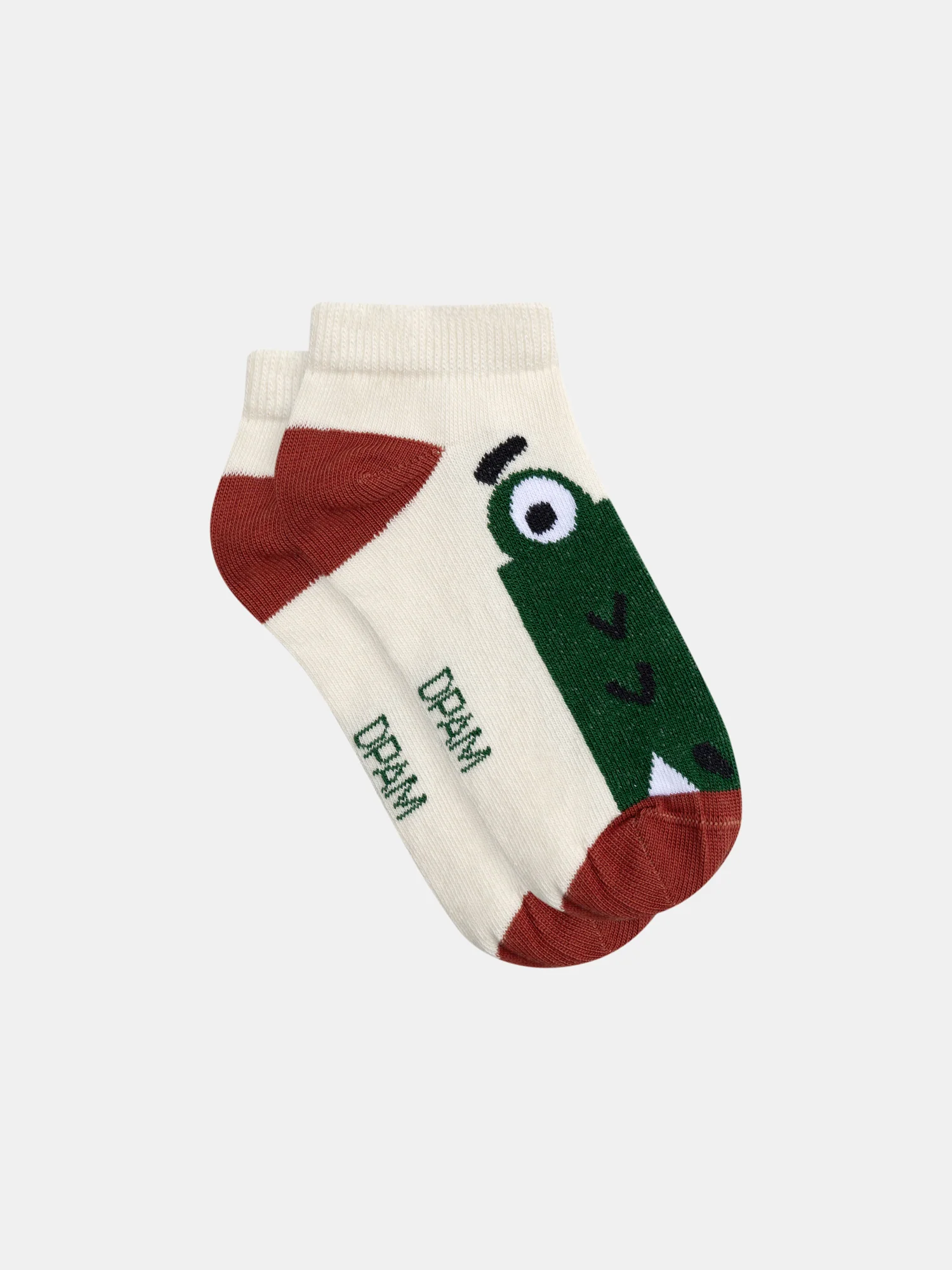 Socquettes crème à motif crocodiles pour garçon