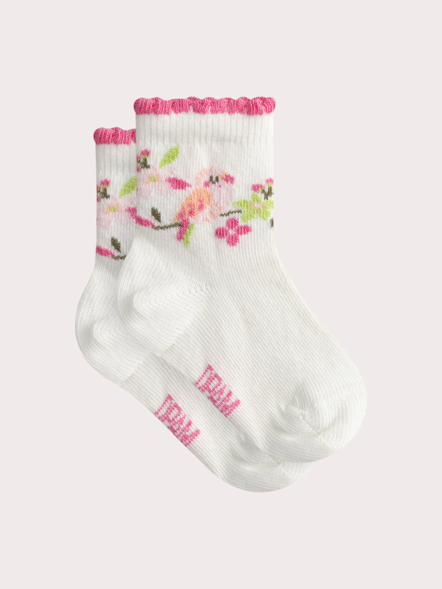 Chaussettes blanches fantaisie pour bébé fille