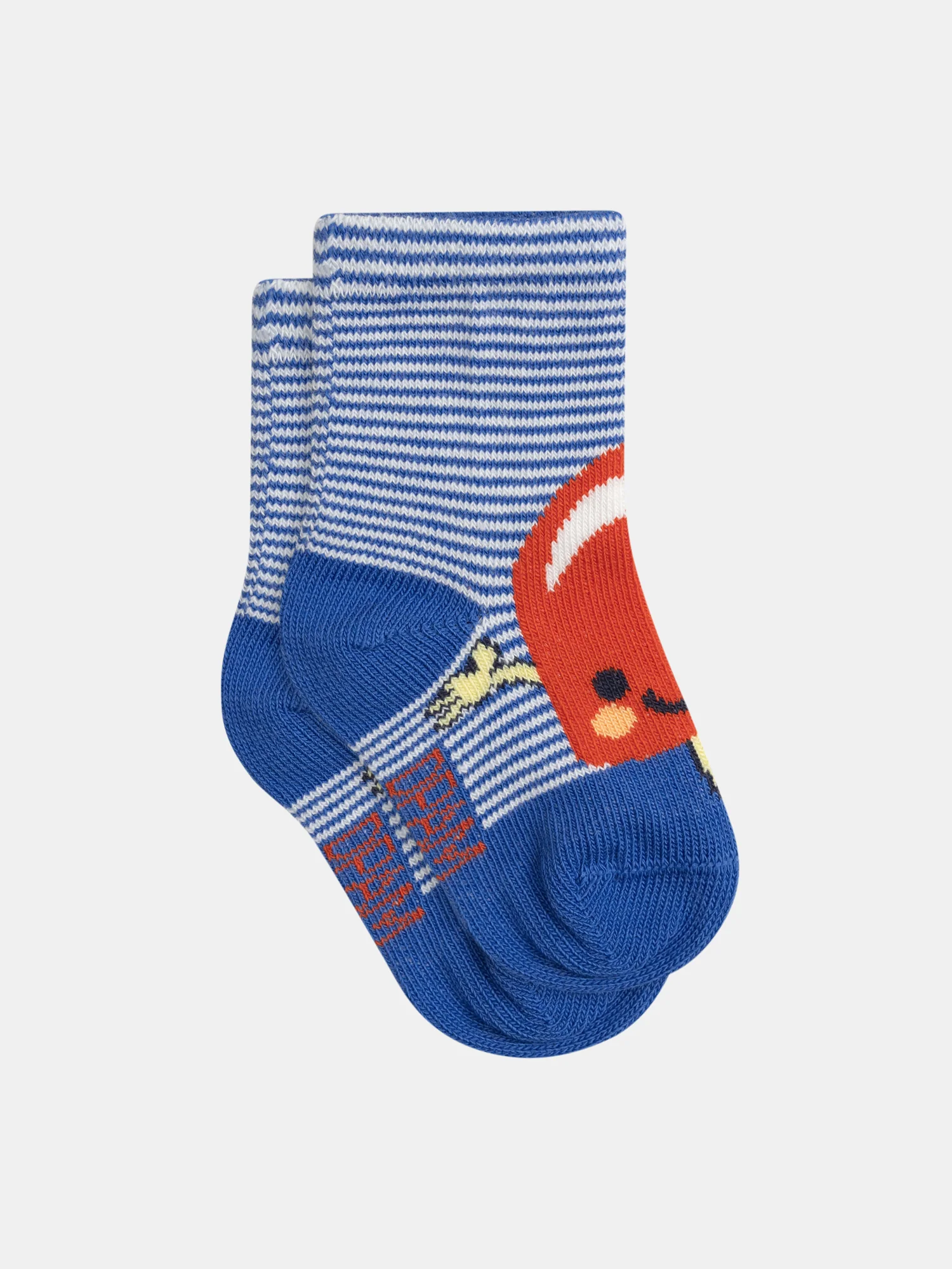 Chaussettes à rayures bleues et motif glaces pour bébé garçon