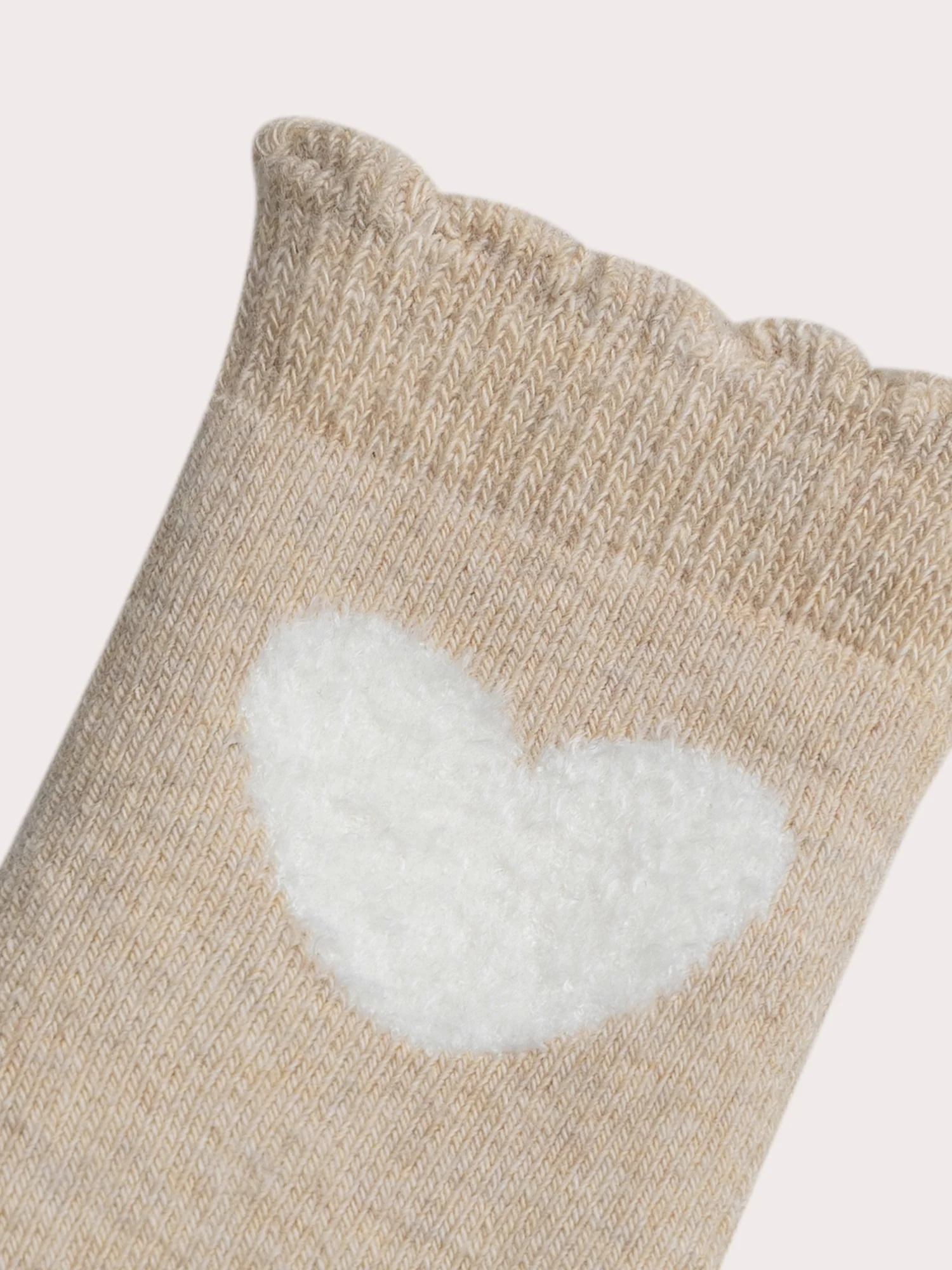 Chaussettes chaudes & antidérapantes beiges pour bébé fille - Image 2