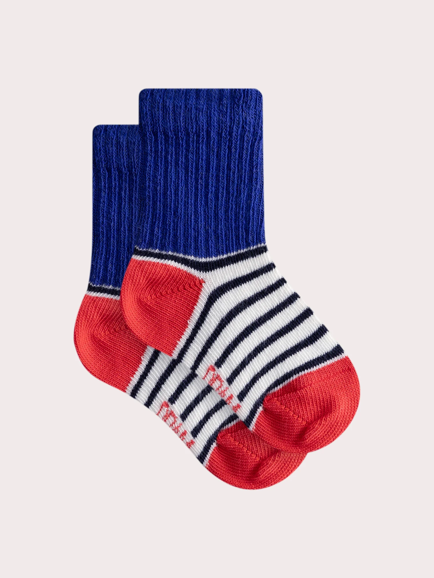 Chaussettes côtelées bleues pour bébé
