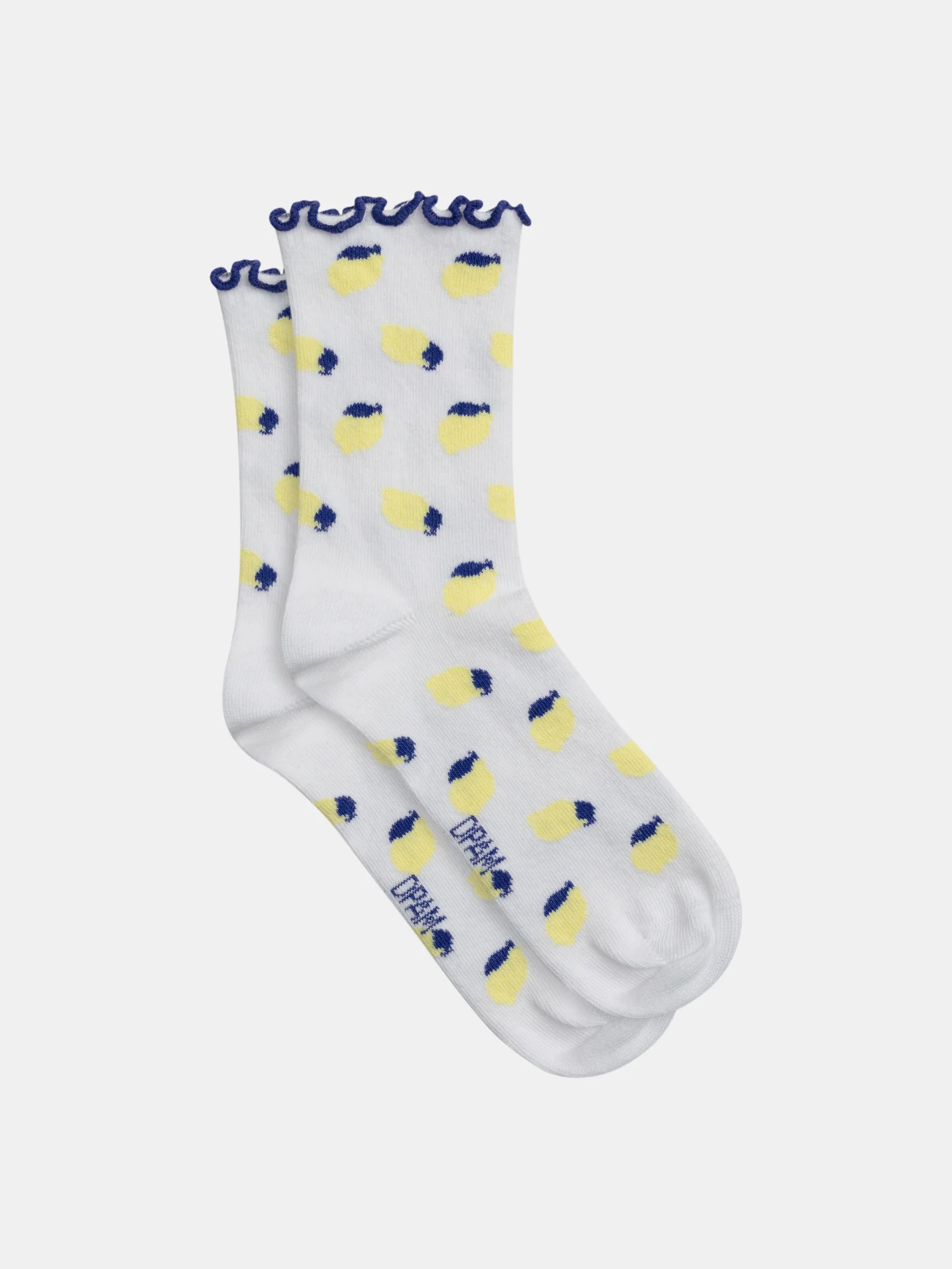 Chaussettes écru à motifs citrons pour fille