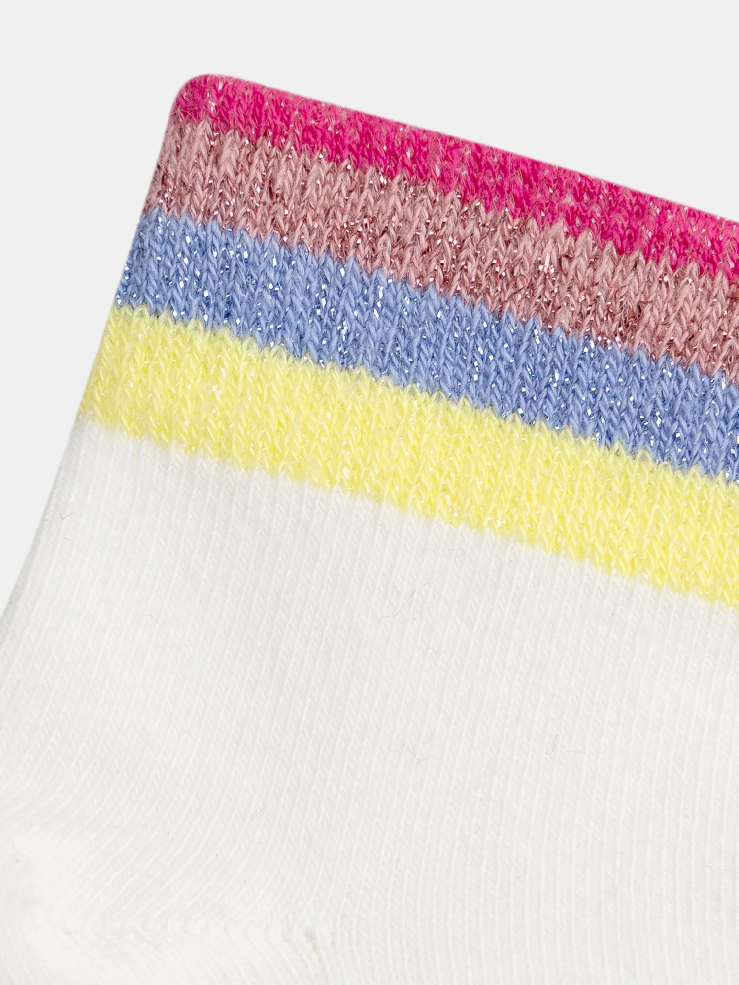 Socquettes écrues pailletées multicolores pour fille - Image 2