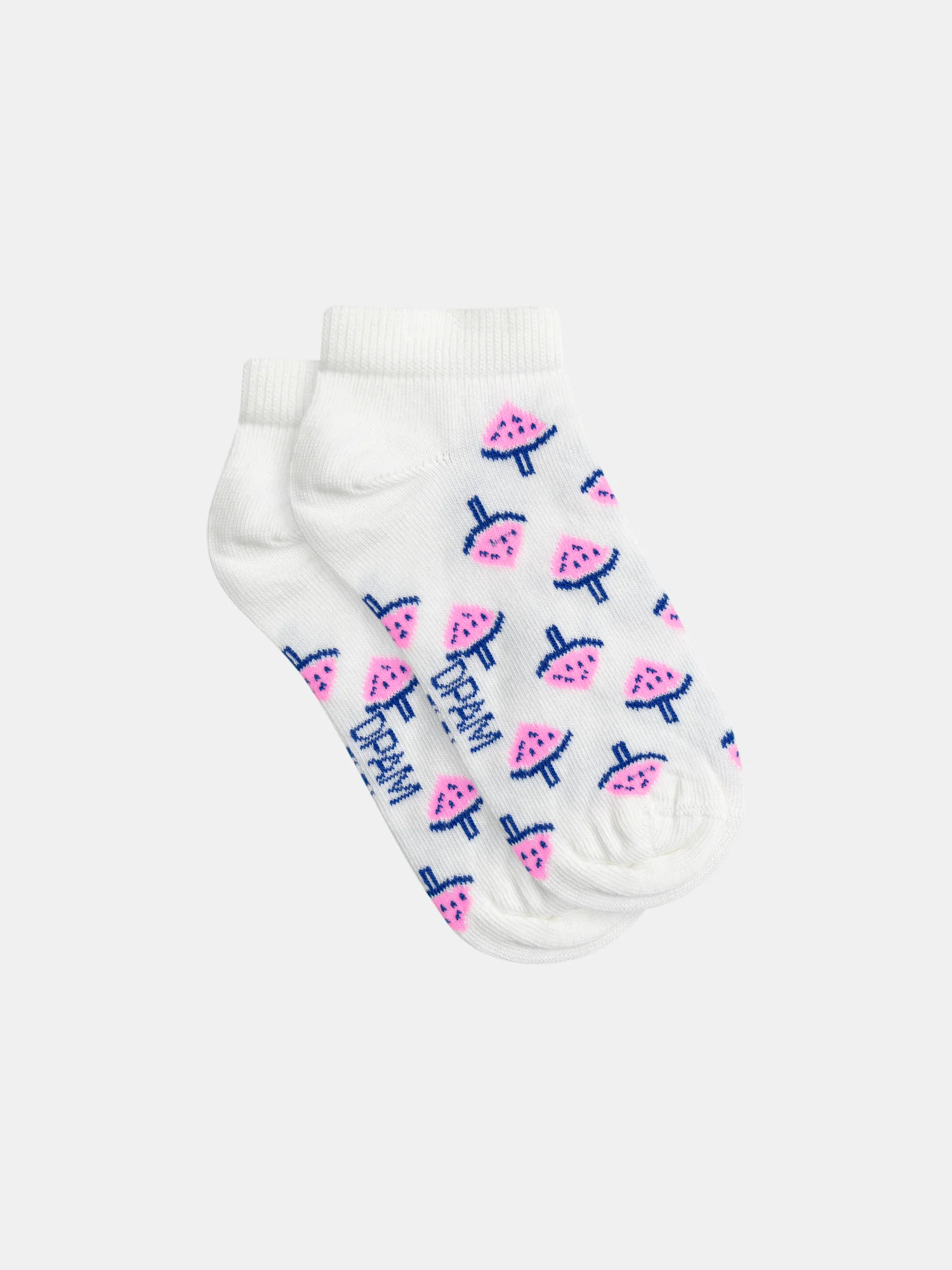 Socquettes écrues à motifs pastèques pour fille