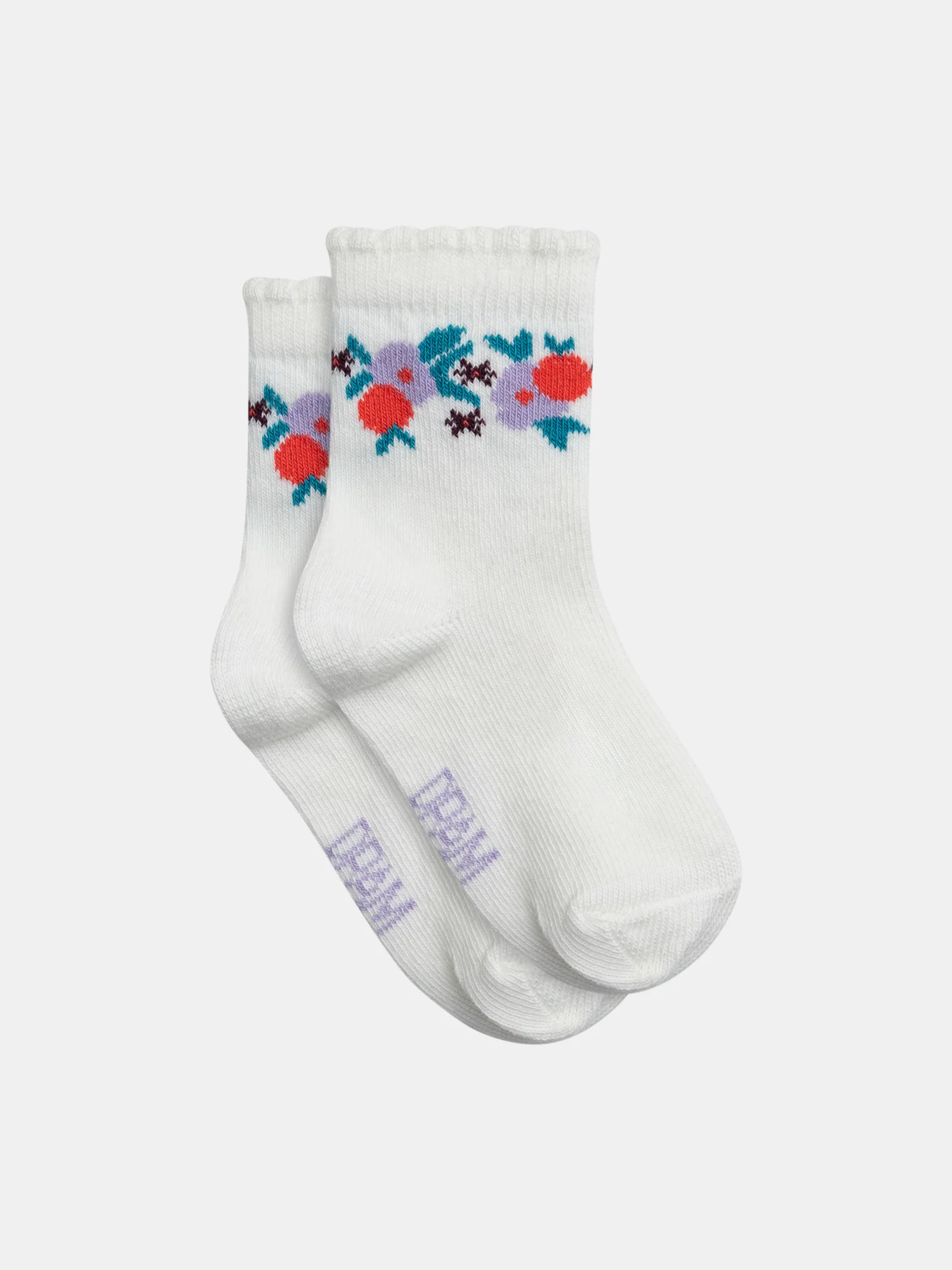 Chaussettes écrues fantaisies pour bébé fille