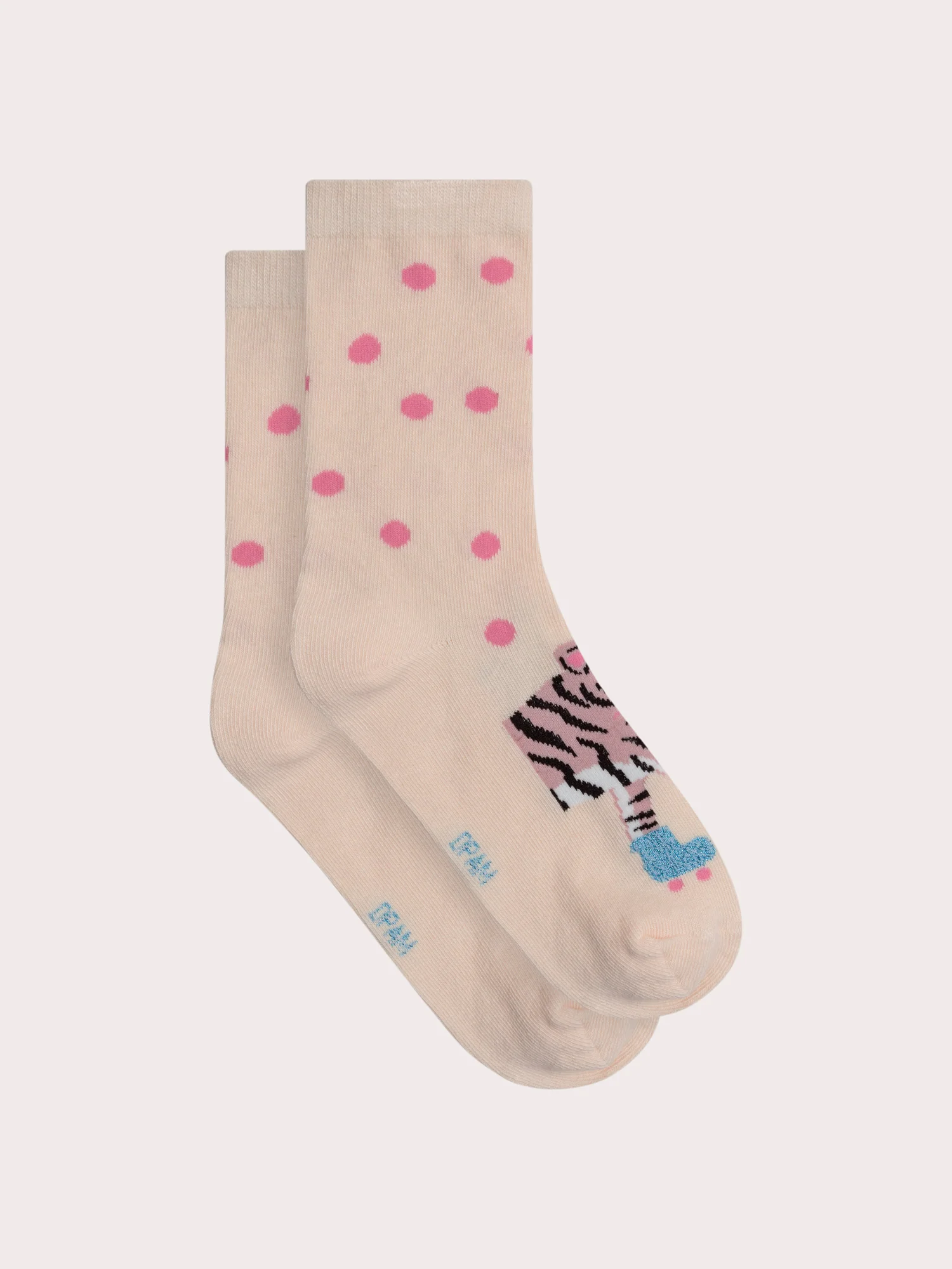 Chaussettes écrues à motif tigre pour fille
