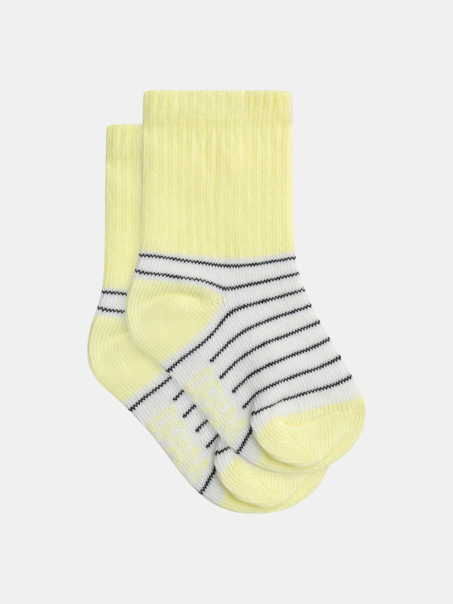 Chaussettes jaunes à rayures pour garçon