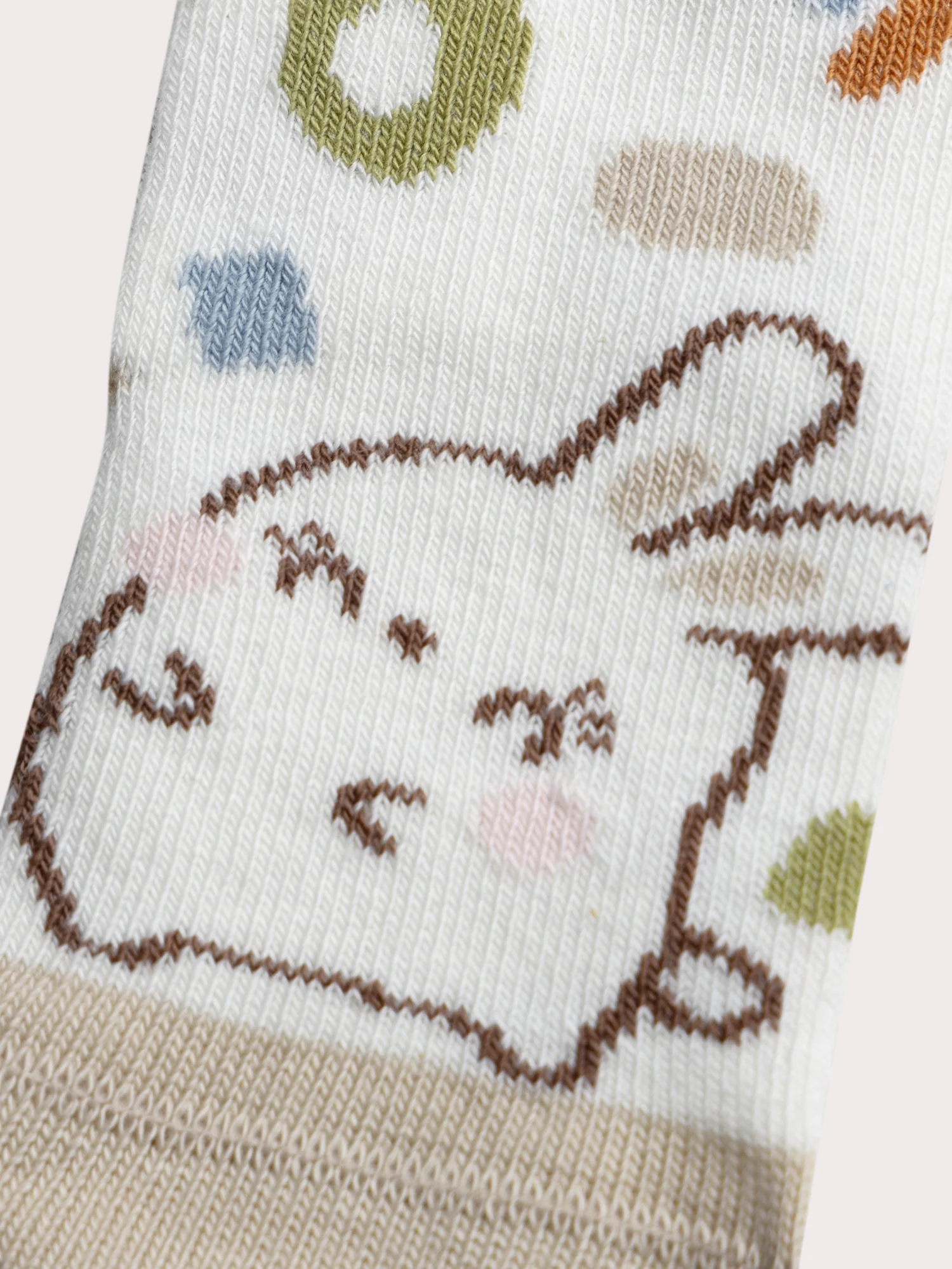 Chaussettes naissance blanches motif lapin - Image 3