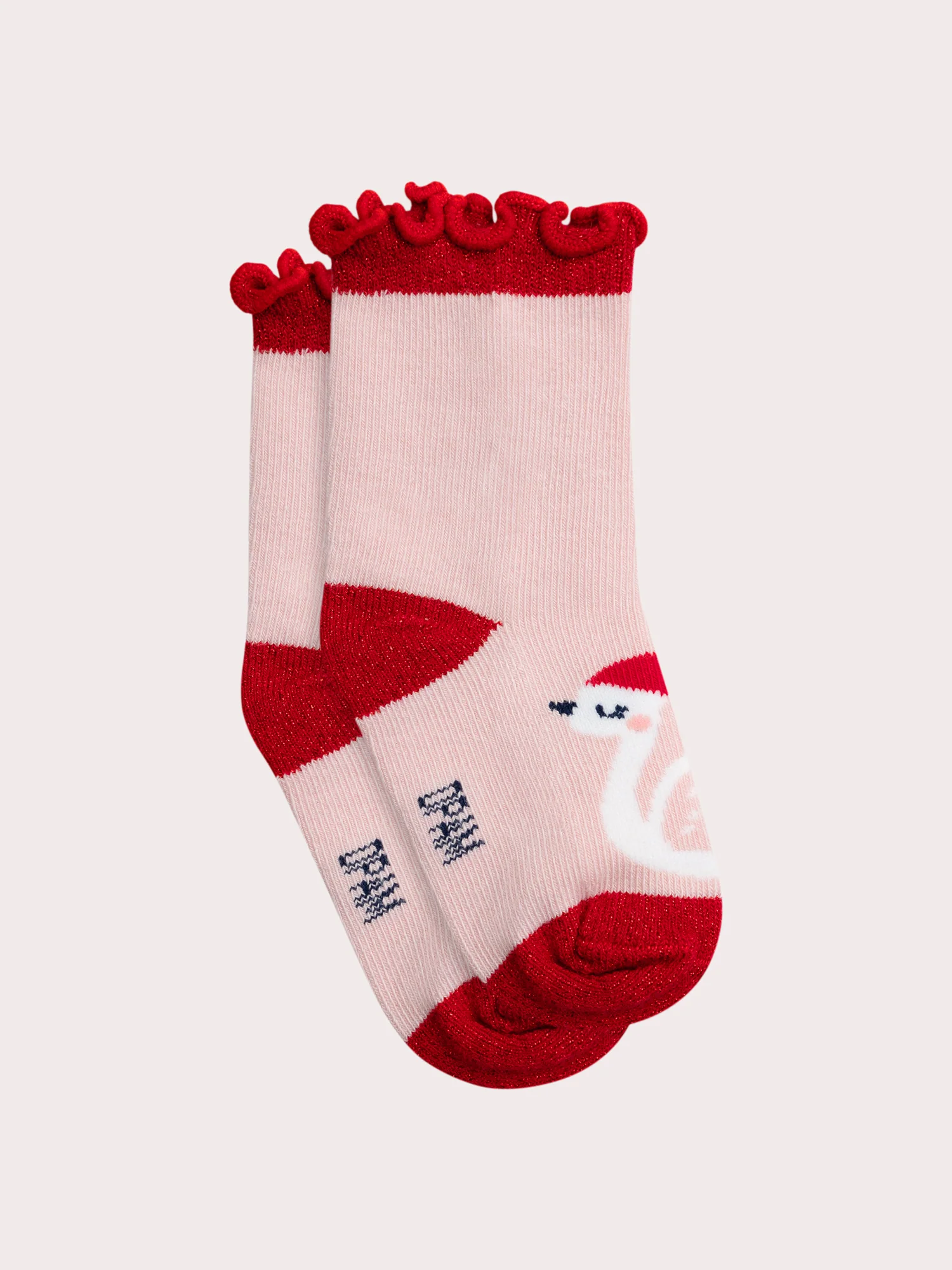 Chaussettes nudes motif cygne pour bébé fille