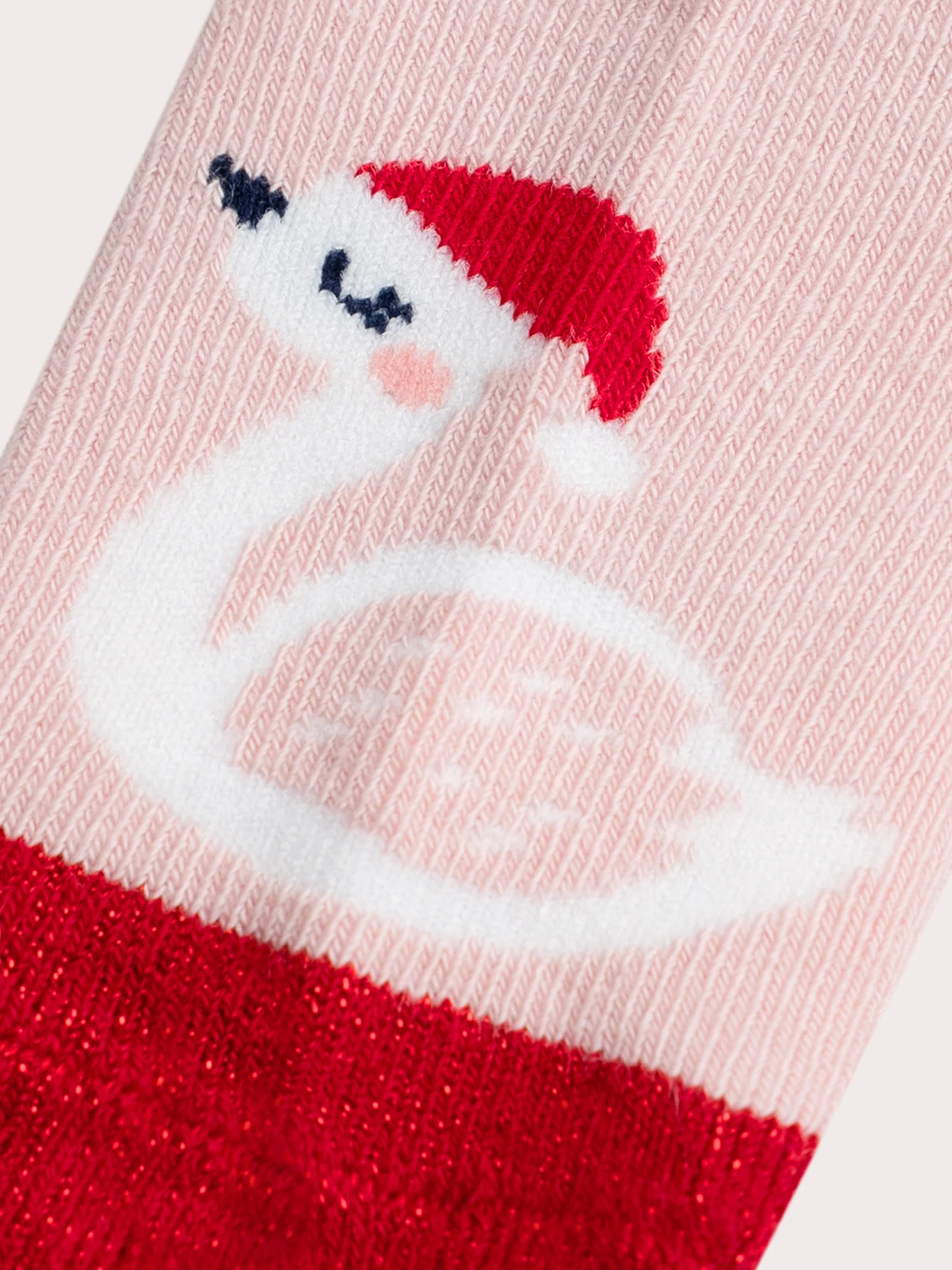 Chaussettes nudes motif cygne pour bébé fille - Image 2