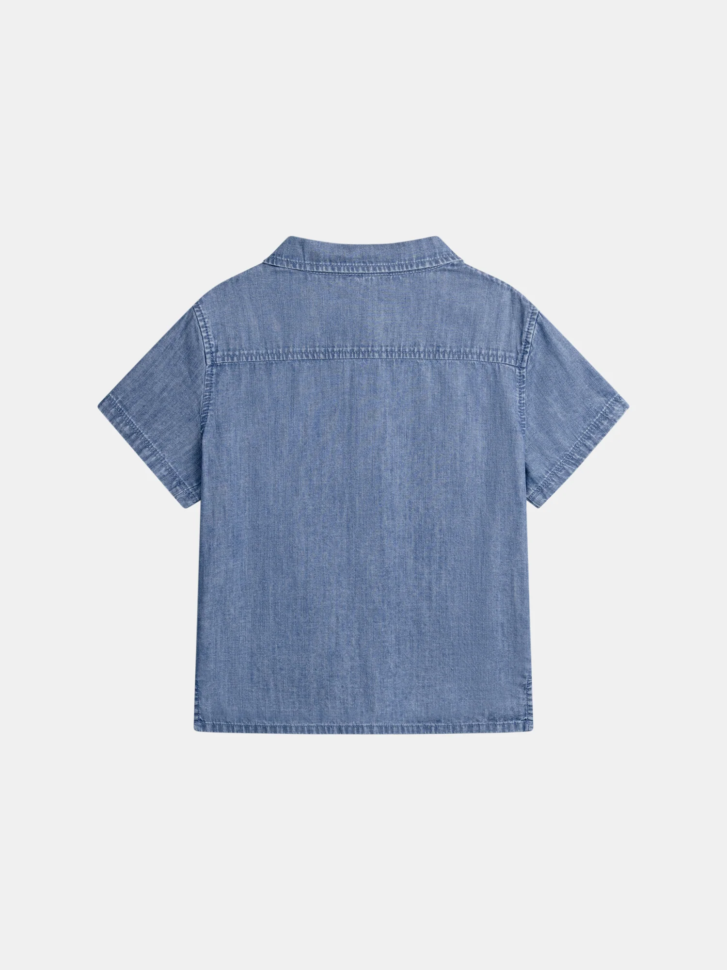 Chemise en denim bleue broderie soleil pour garçon - Image 6