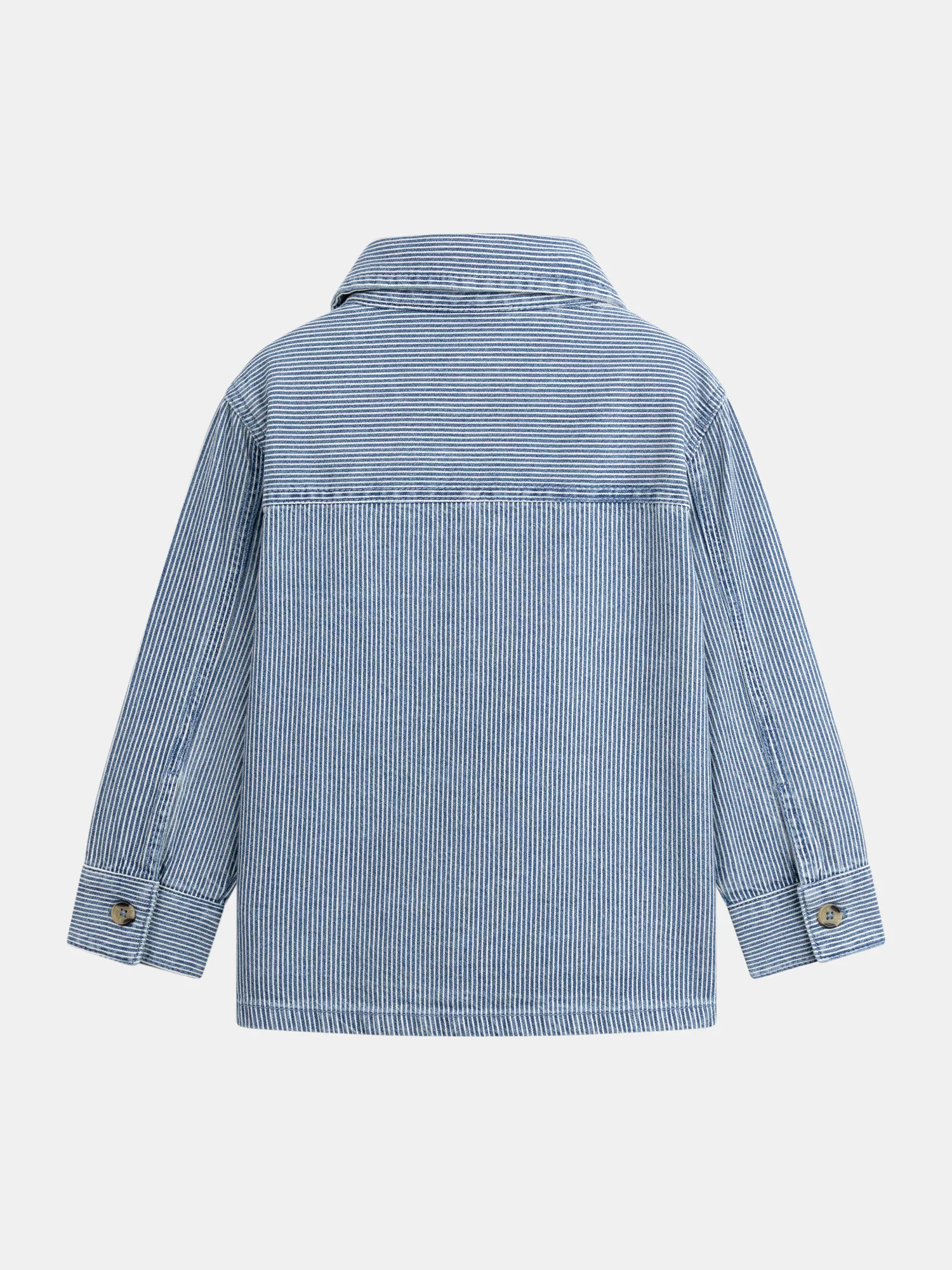 Chemise en denim à rayures bleues et blanches pour garçon - Image 7