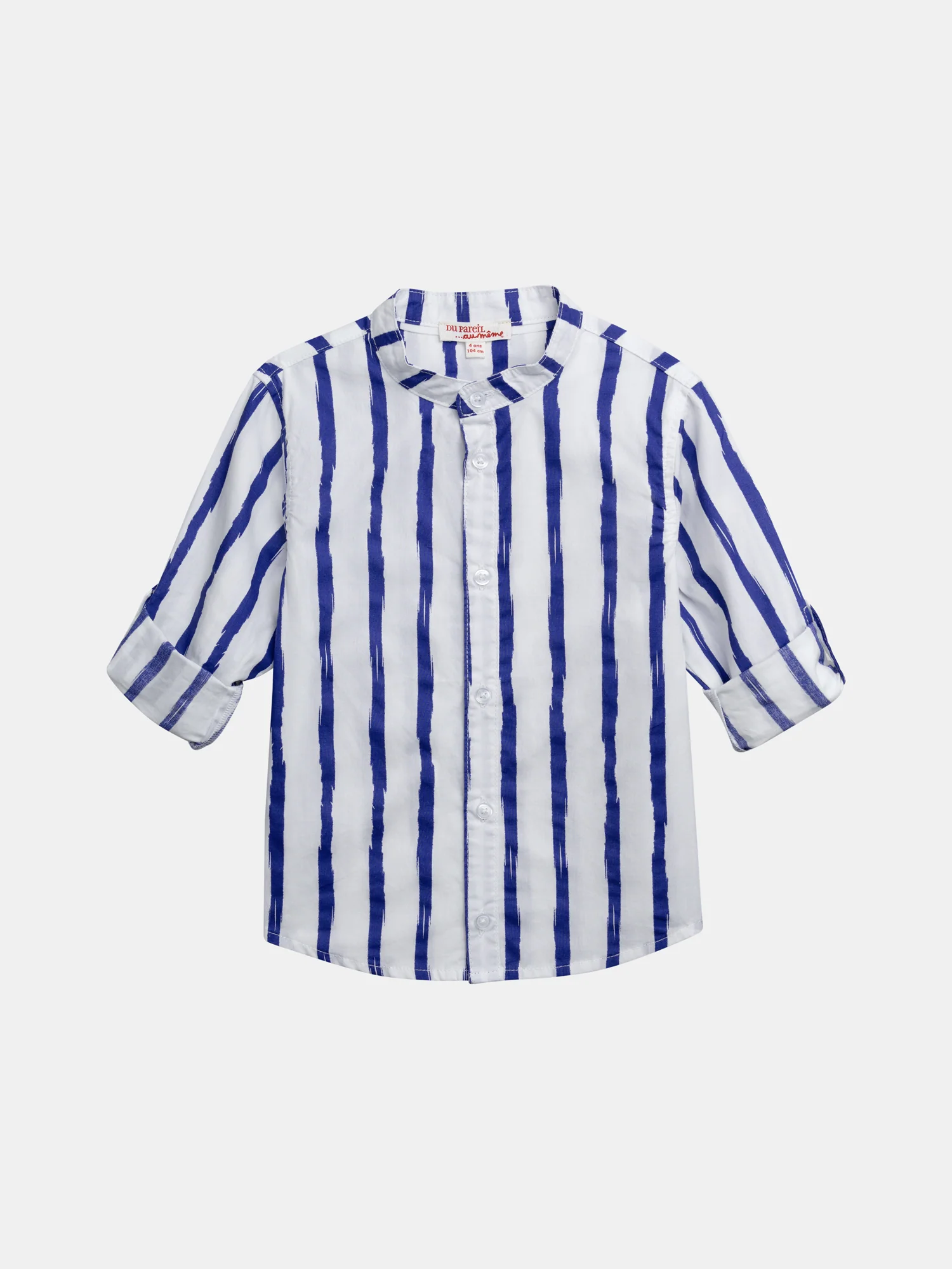 Chemise à rayures bleues et blanches pour garçon