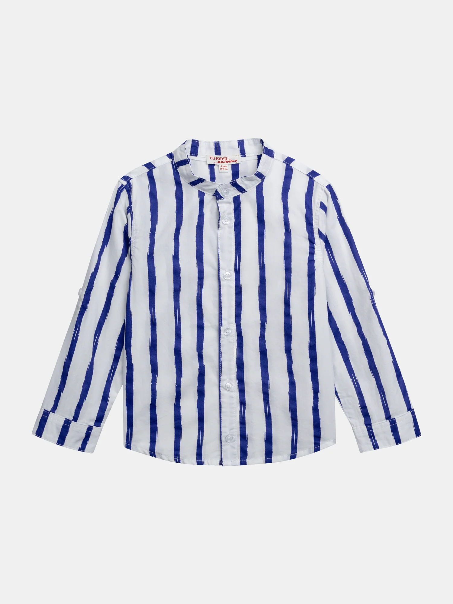 Chemise à rayures bleues et blanches pour garçon - Image 2