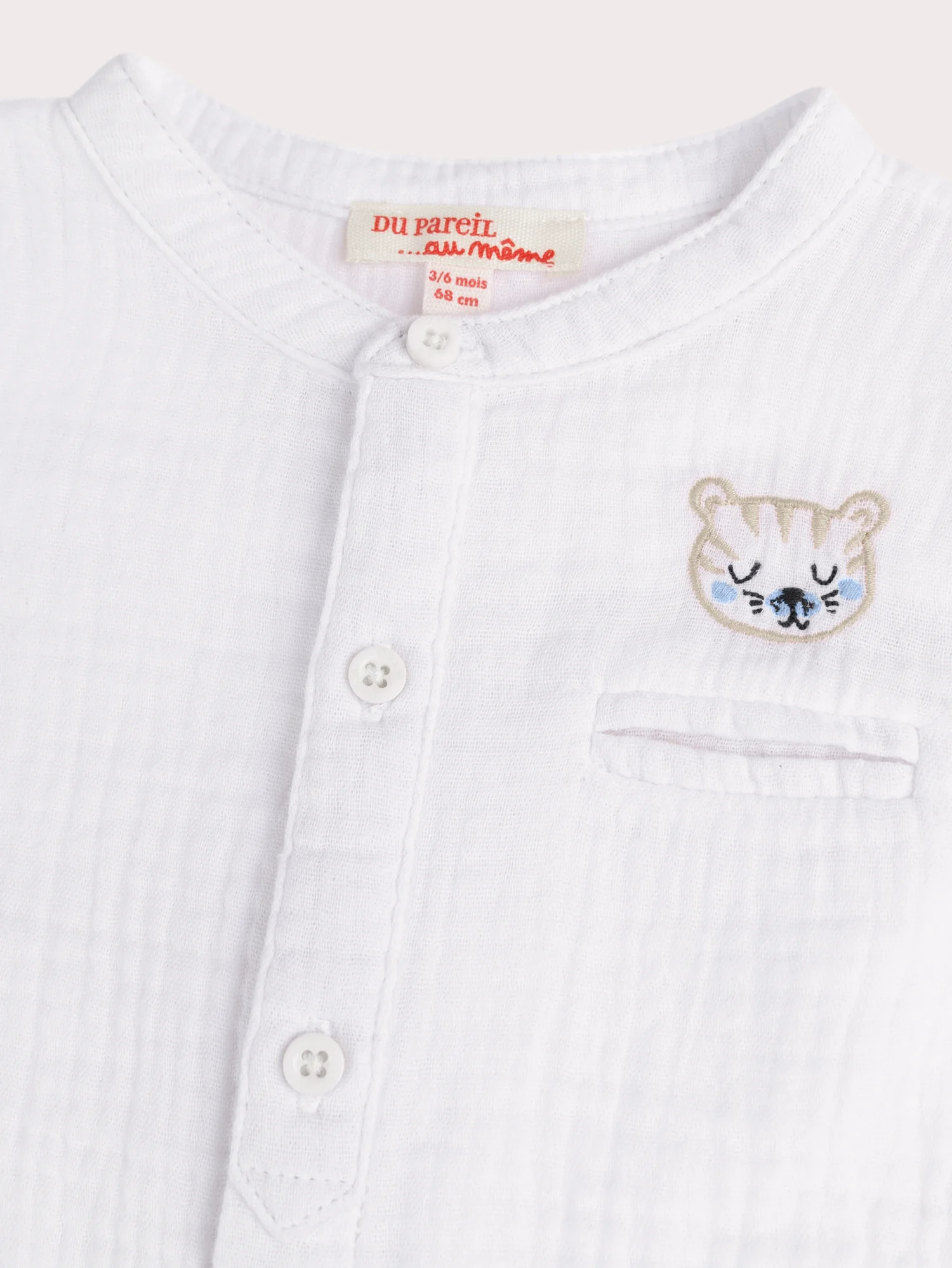 Chemise blanche pour bébé garçon - Image 3