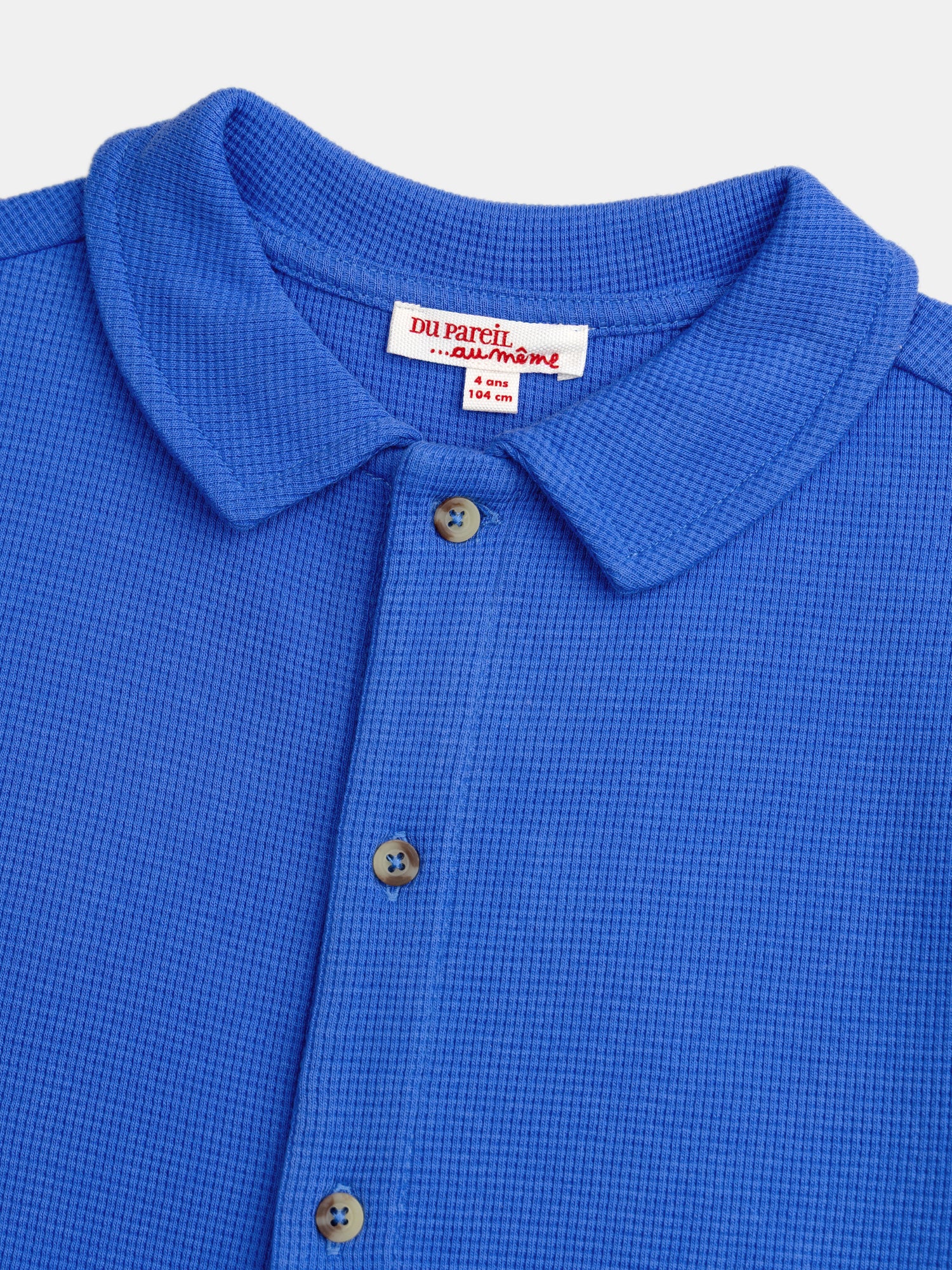 Chemise bleue à manches courtes pour garçon - Image 4