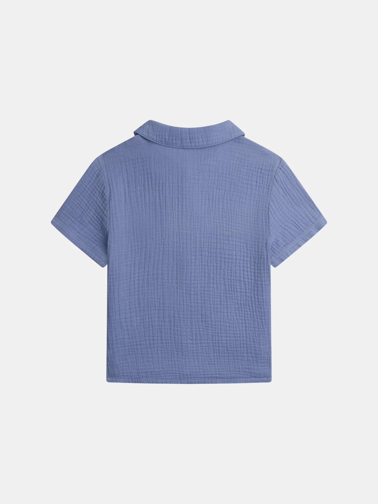 Chemise bleue étiquette fantaisie pour garçon - Image 6