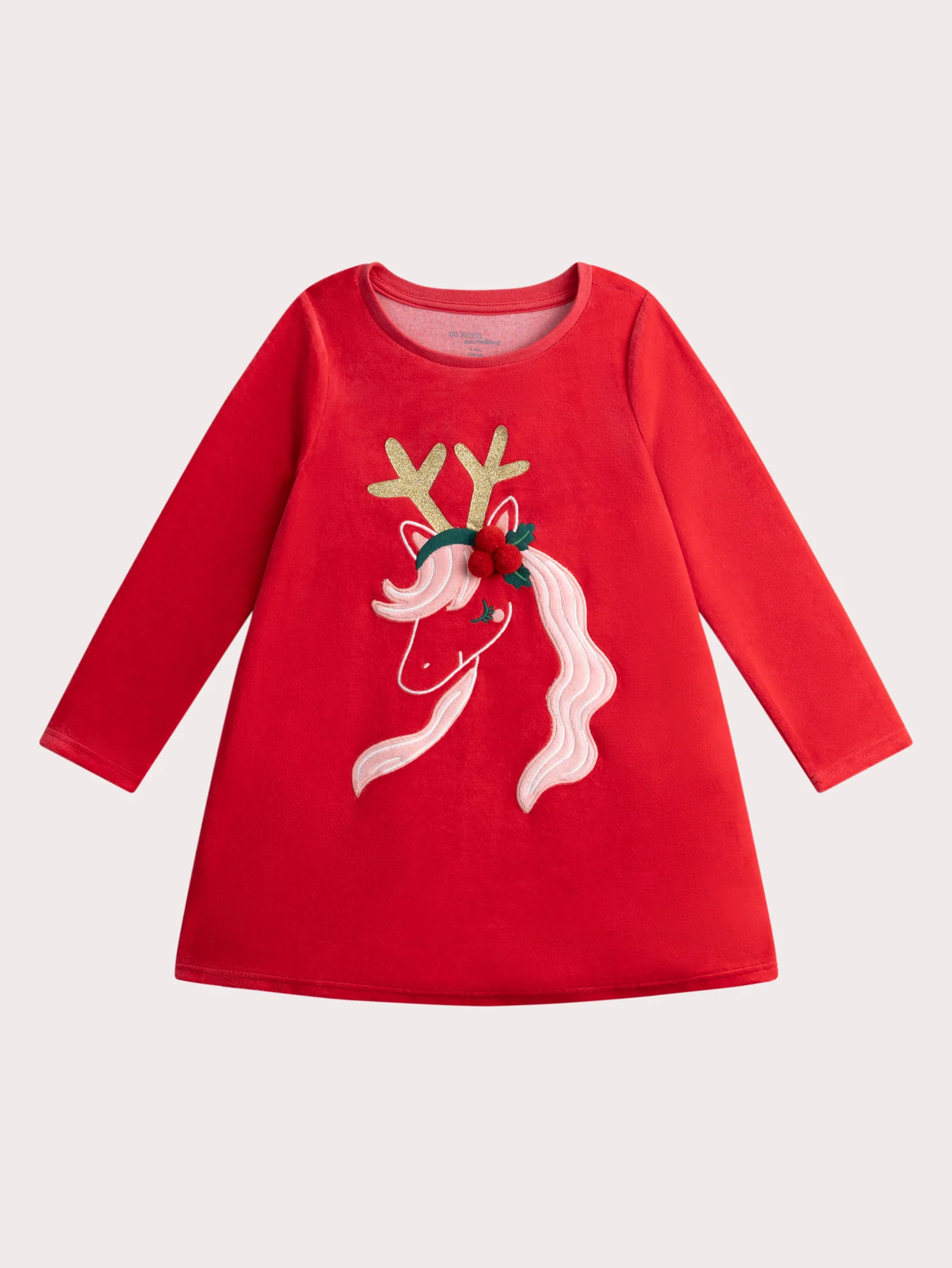 Chemise de nuit en velours theme Noël pour fille - Image 3