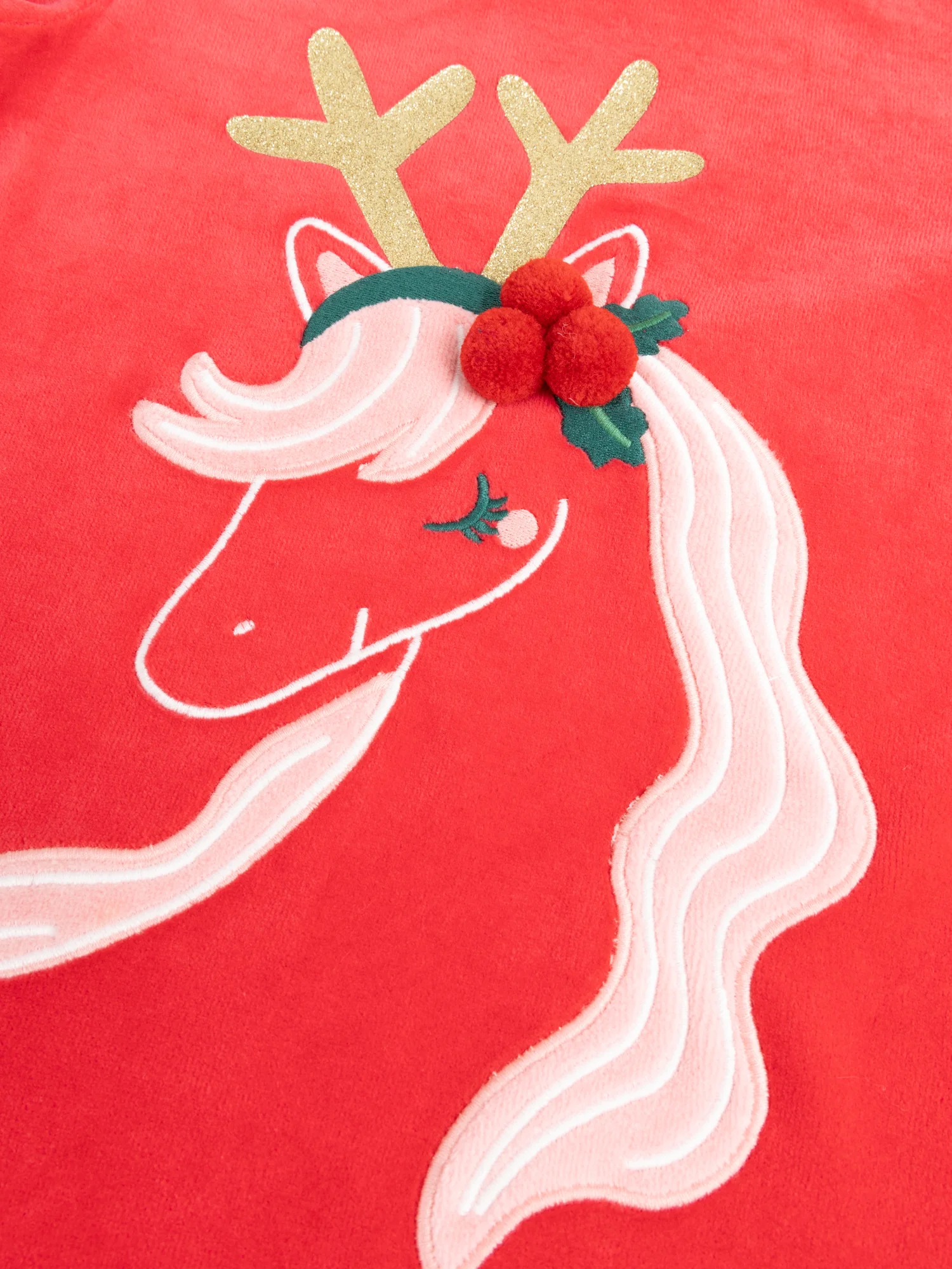 Chemise de nuit en velours theme Noël pour fille - Image 4