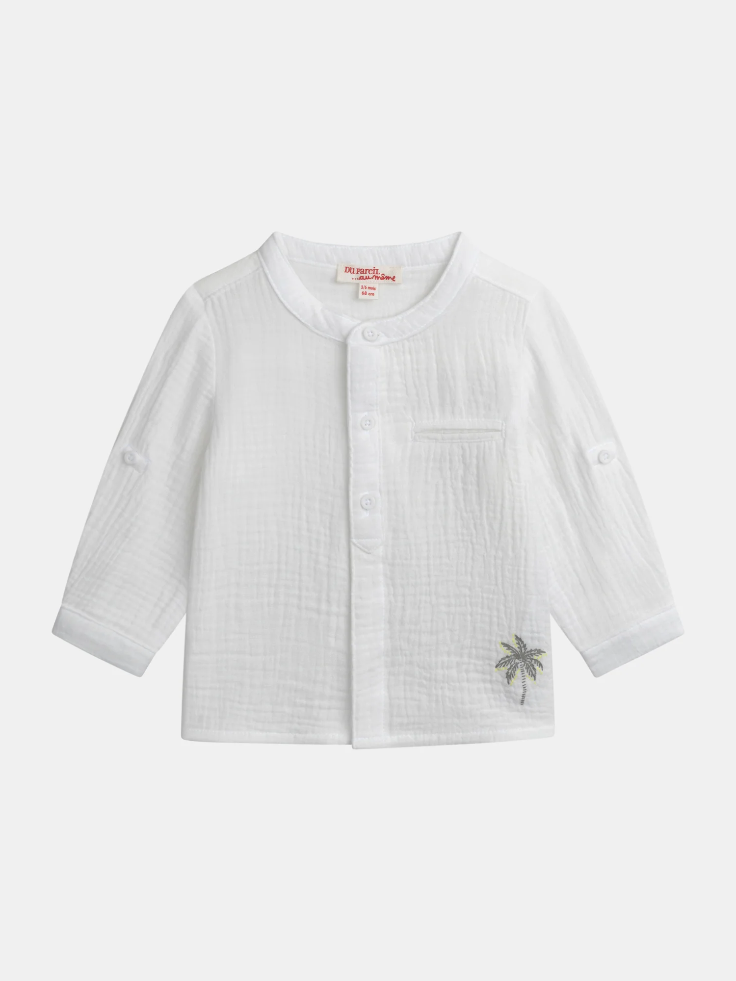 Chemise écrue avec broderie Palmier pour bébé garçon - Image 2