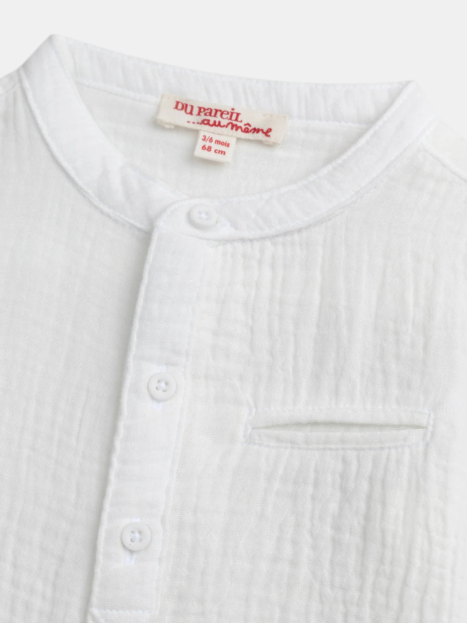 Chemise écrue avec broderie Palmier pour bébé garçon - Image 4