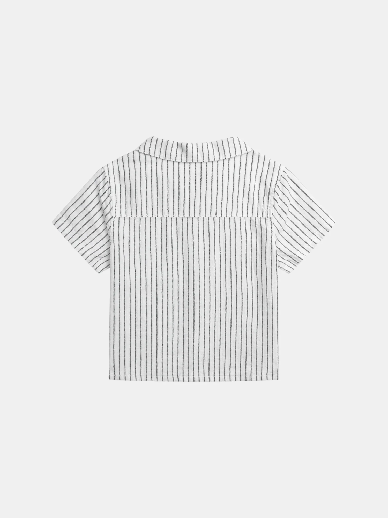 Chemise manches courtes écrue à rayures pour garçon - Image 6