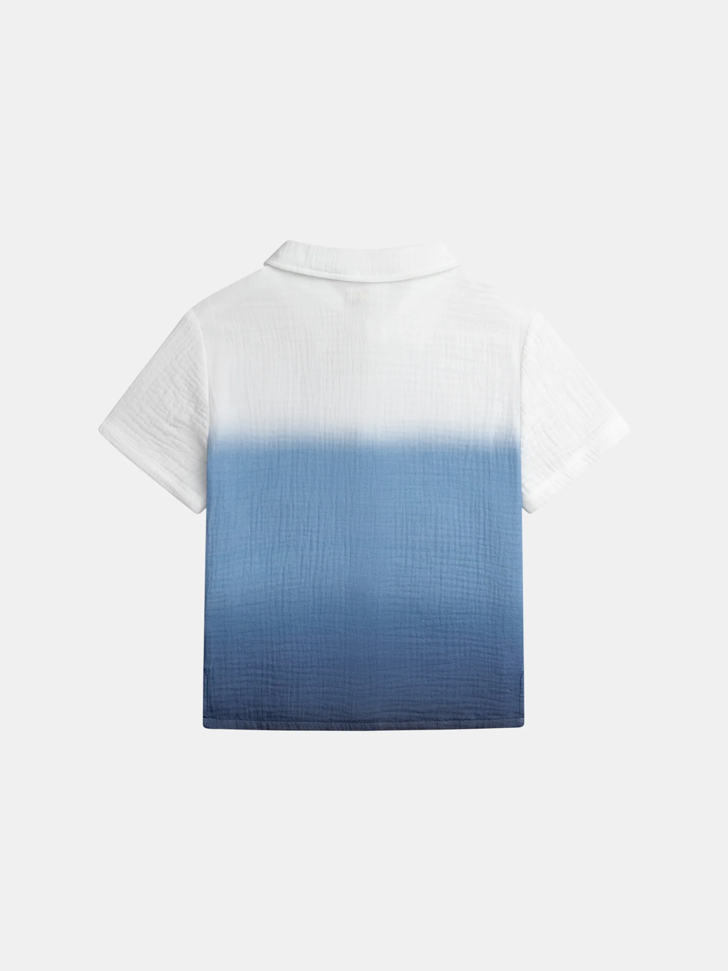 Chemise tie & dye bleue et beige pour garçon - Image 3