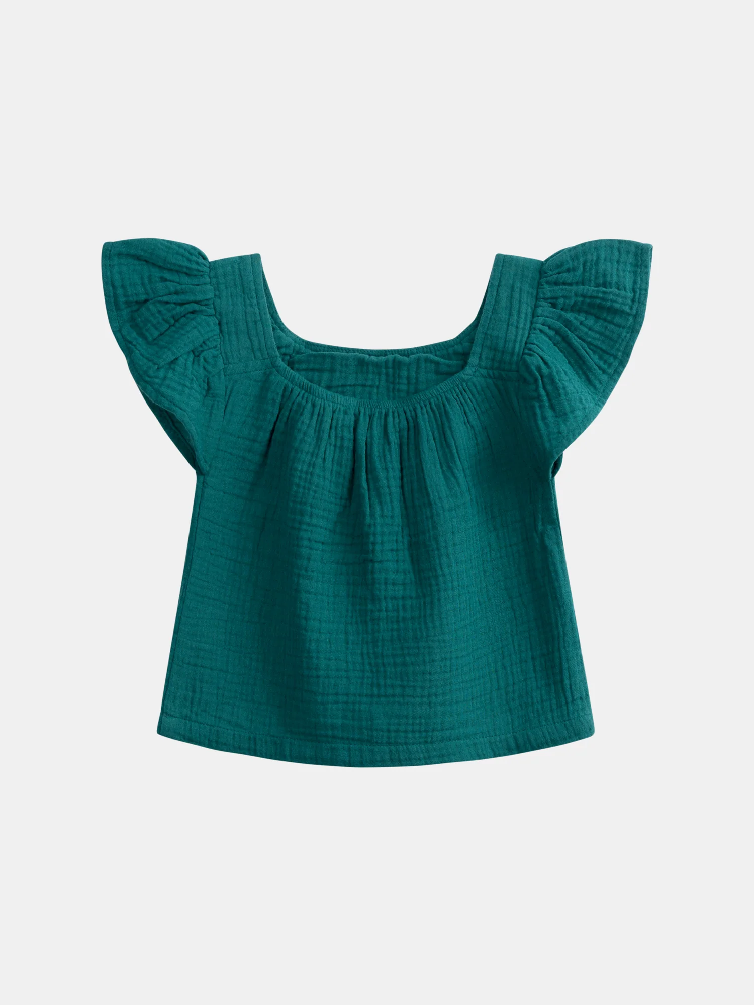 Chemisier vert à broderies florales pour fille - Image 5
