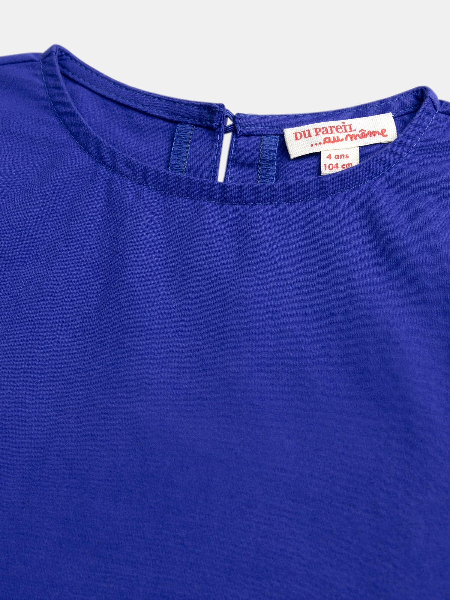 Chemisier bleu à broderie anglaise pour fille - Image 5