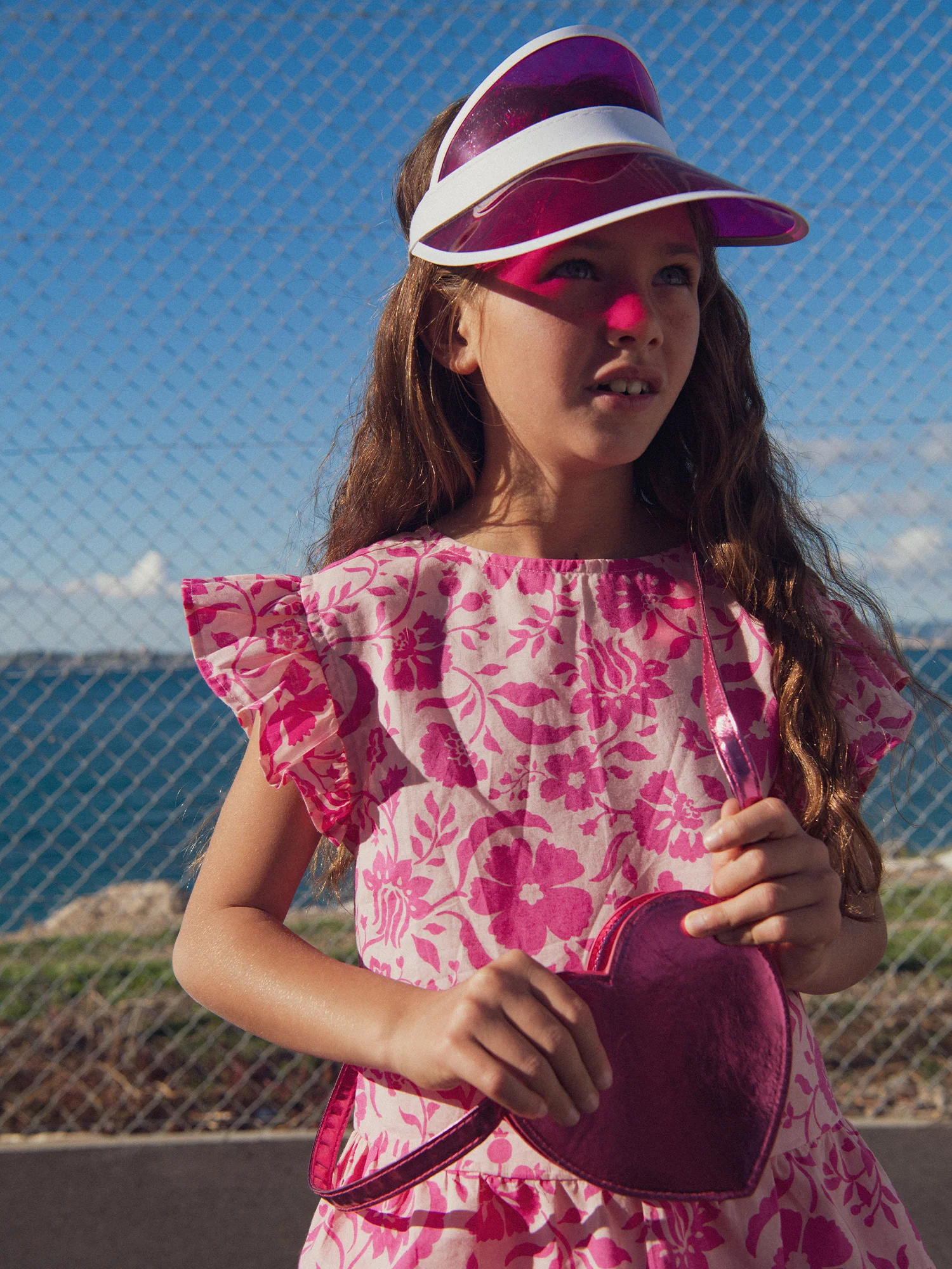 Chemisier rosé imprimé floral pour fille - Image 2