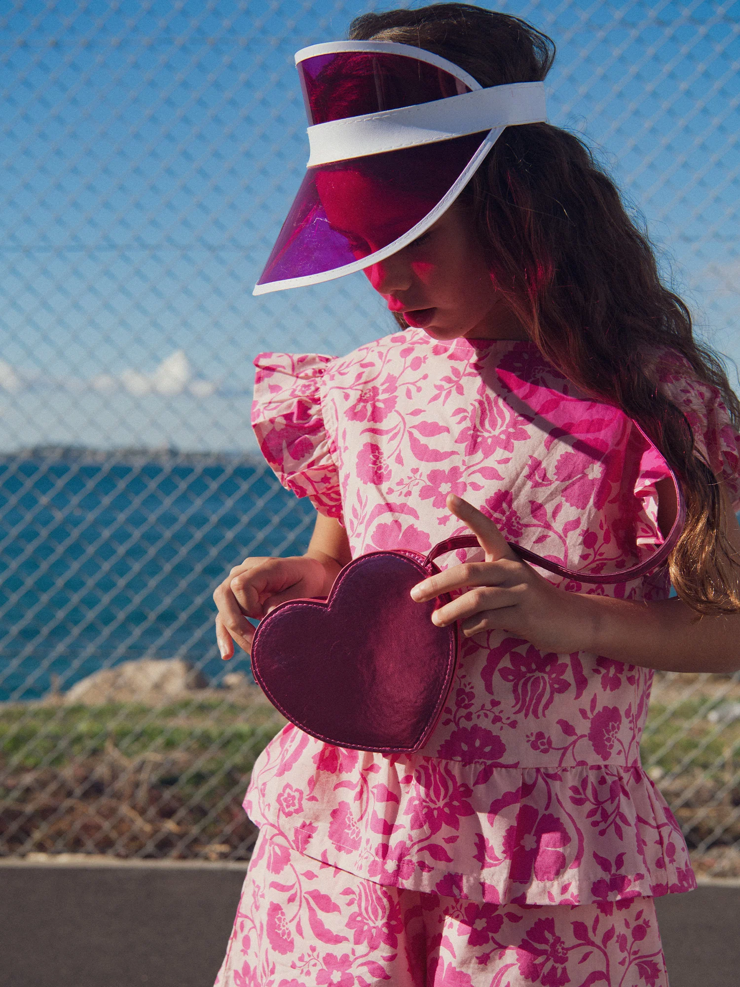Chemisier rosé imprimé floral pour fille - Image 3