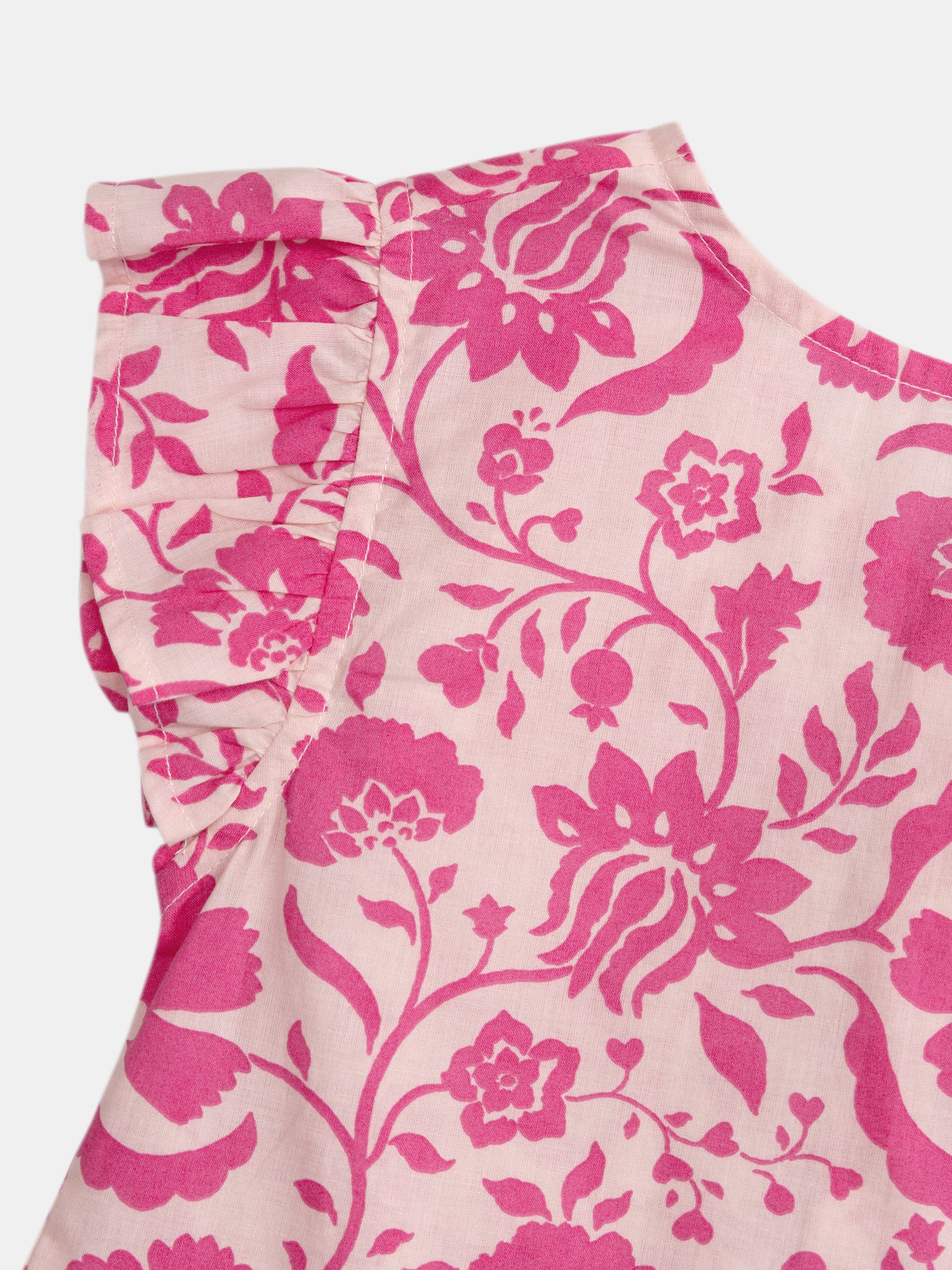 Chemisier rosé imprimé floral pour fille - Image 4