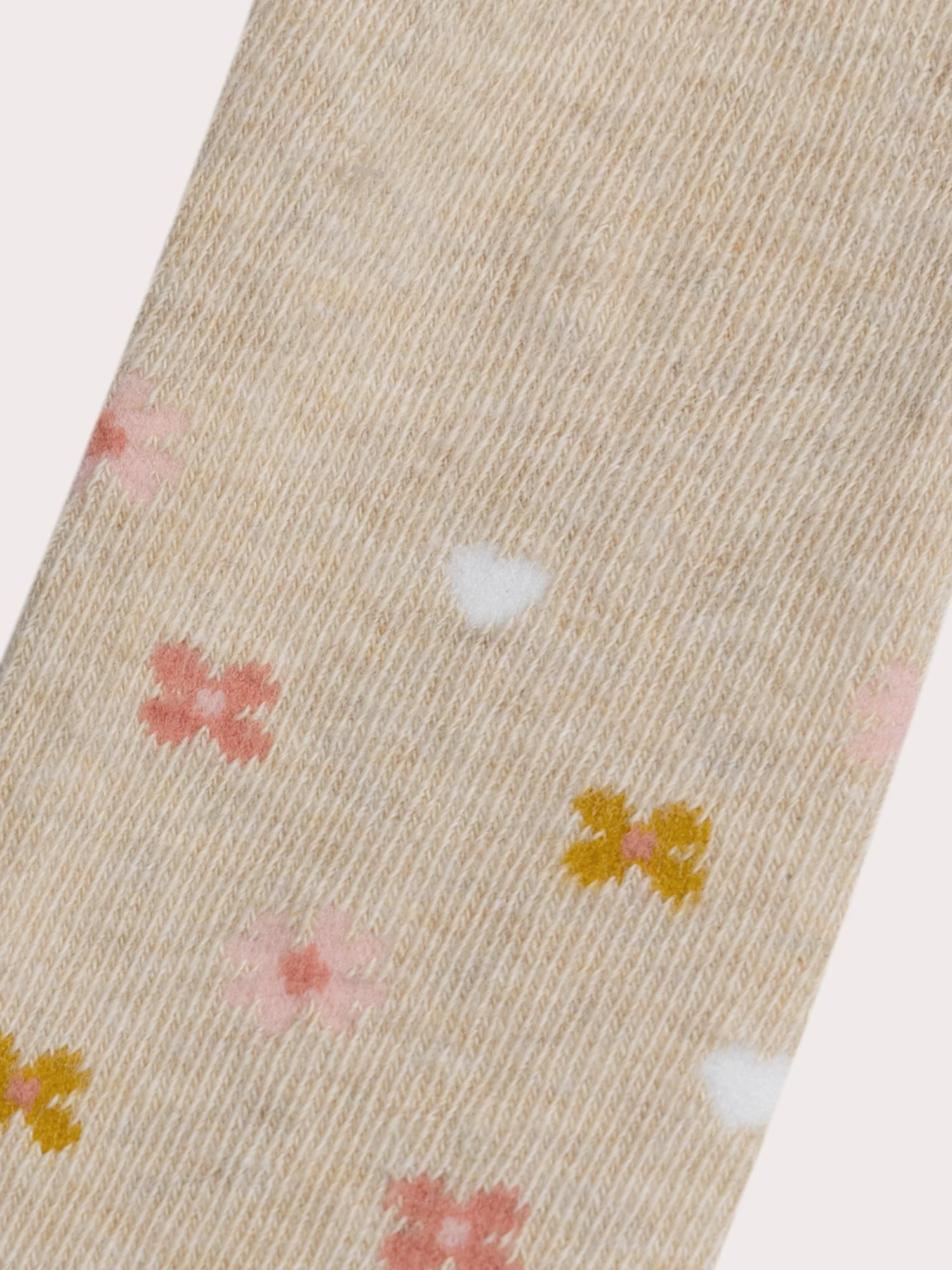 Collant beige foncé à motif fleurs pour bébé fille - Image 2
