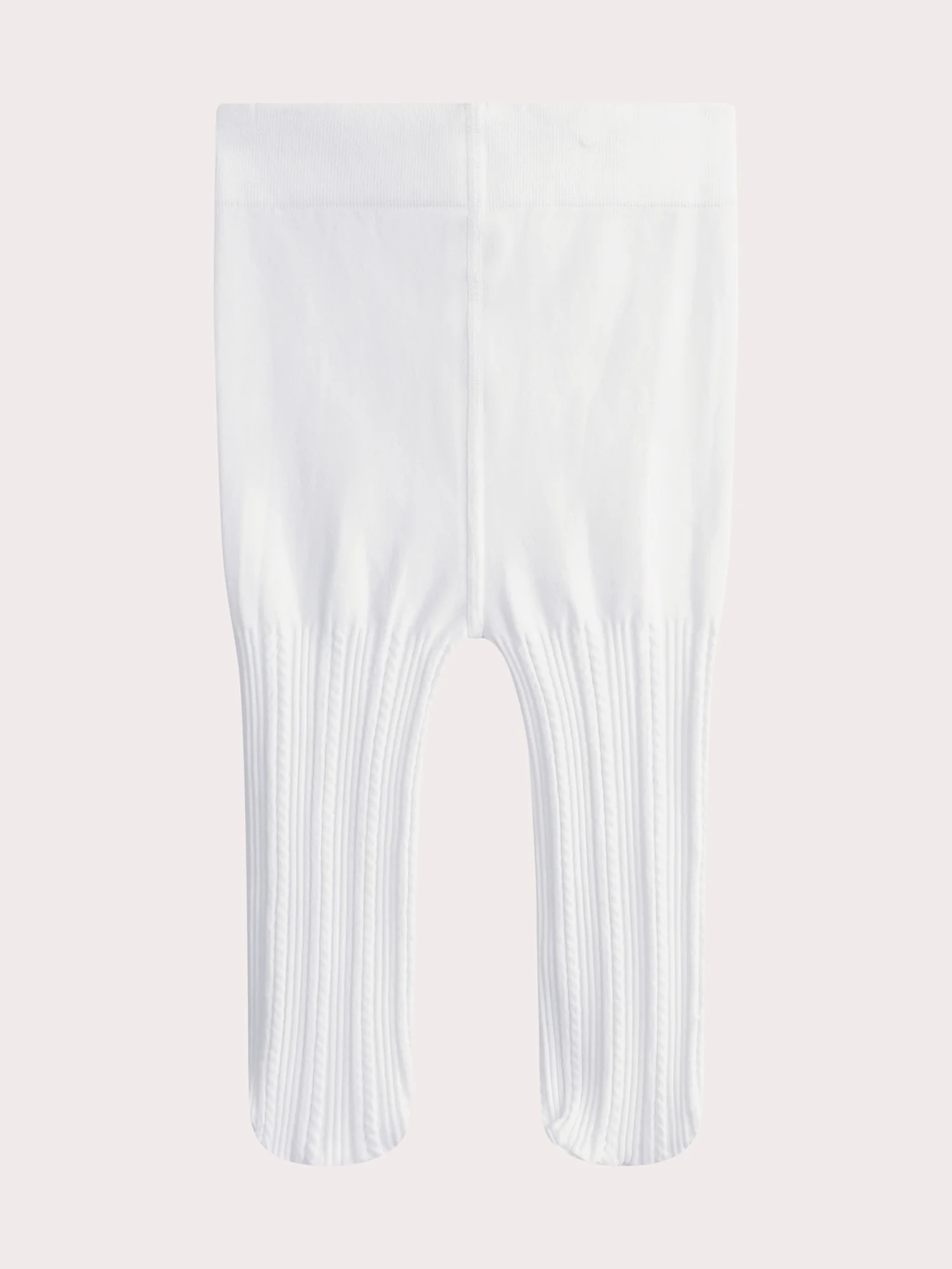 Collant fin blanc à motif ajouré pour bébé fille