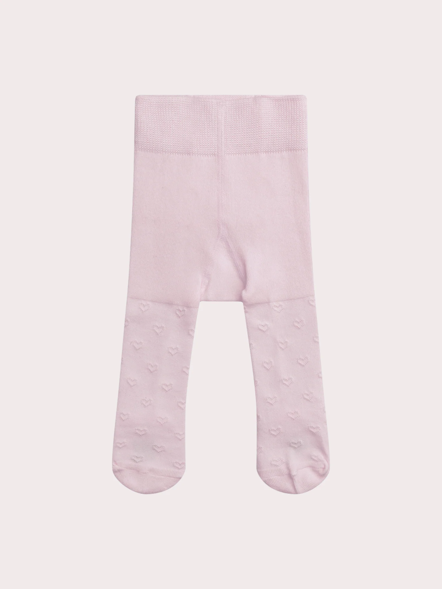 Collant rose à cœurs ajourés pour bébé fille