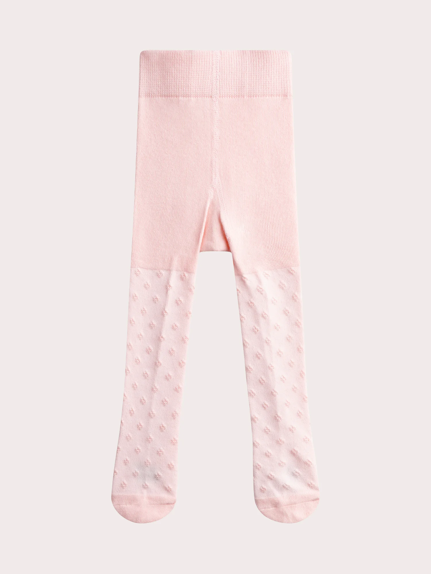 Collant rose à motif pointelle pour bébé fille