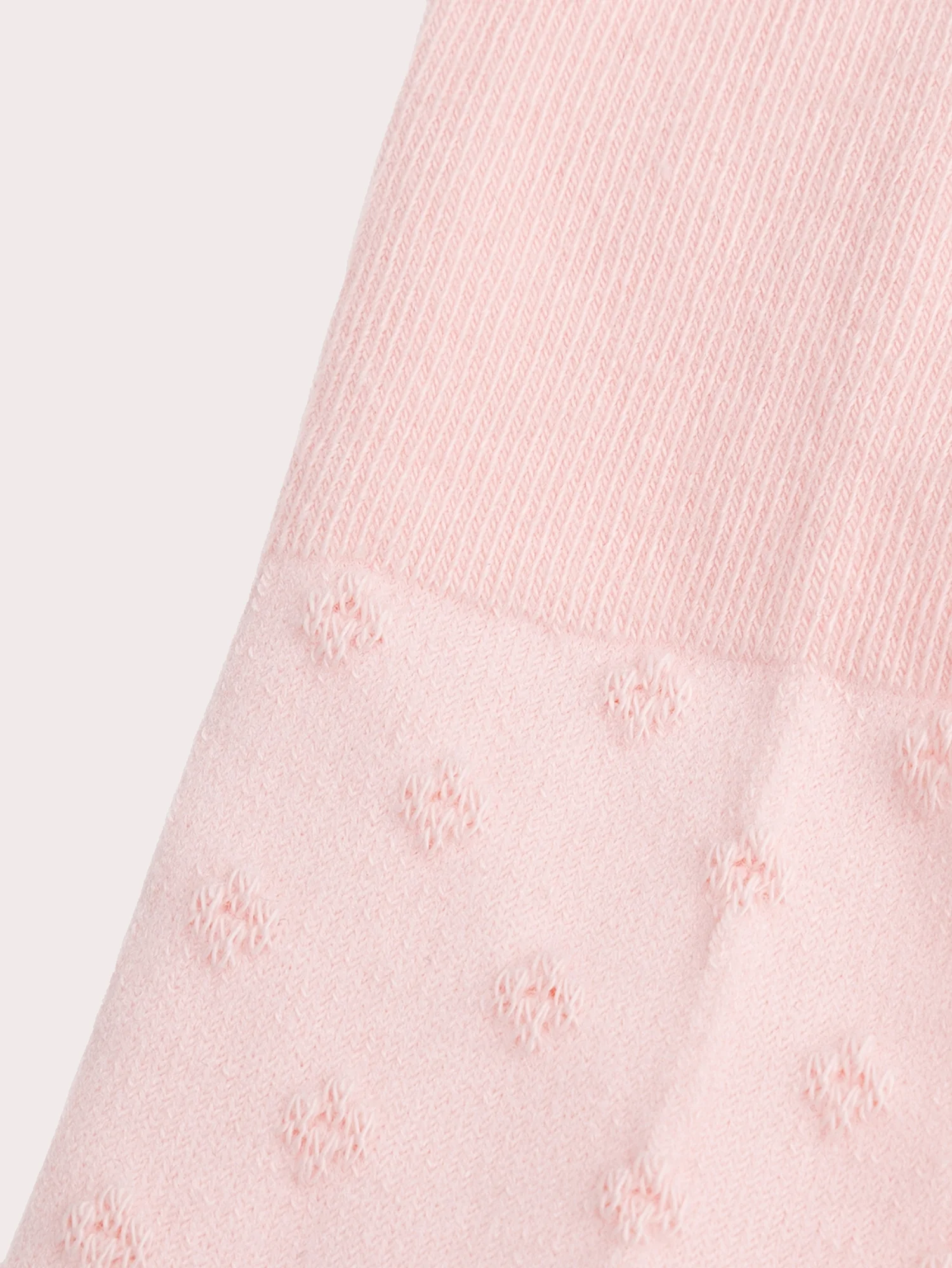 Collant rose à motif pointelle pour bébé fille - Image 2