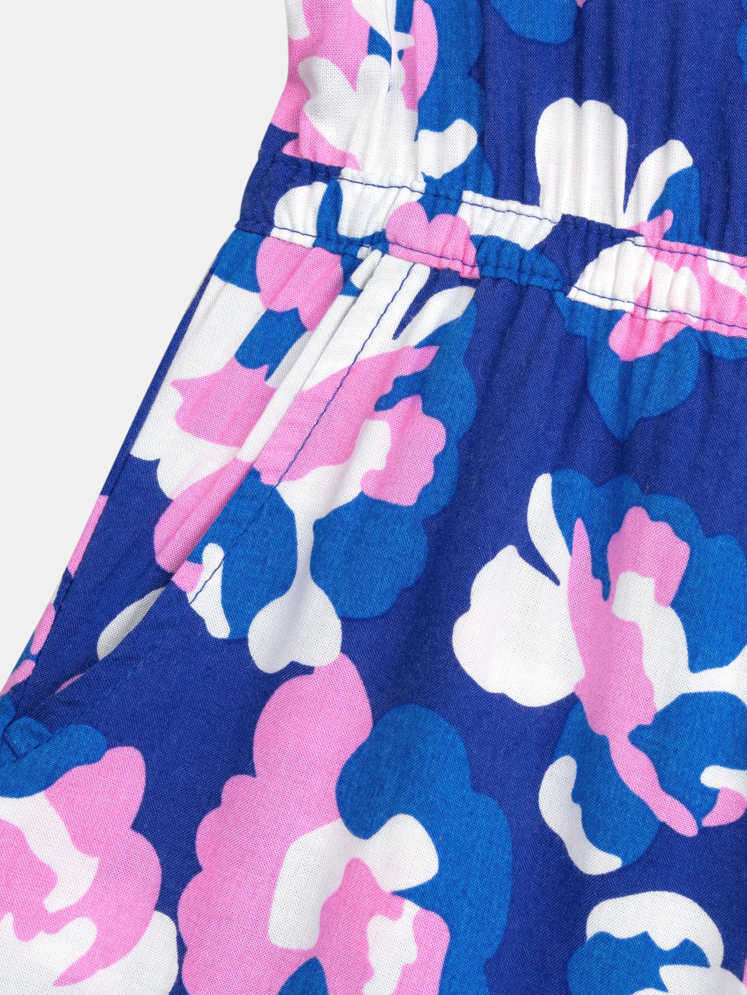 Combinaison bleue imprimé floral pour fille - Image 5