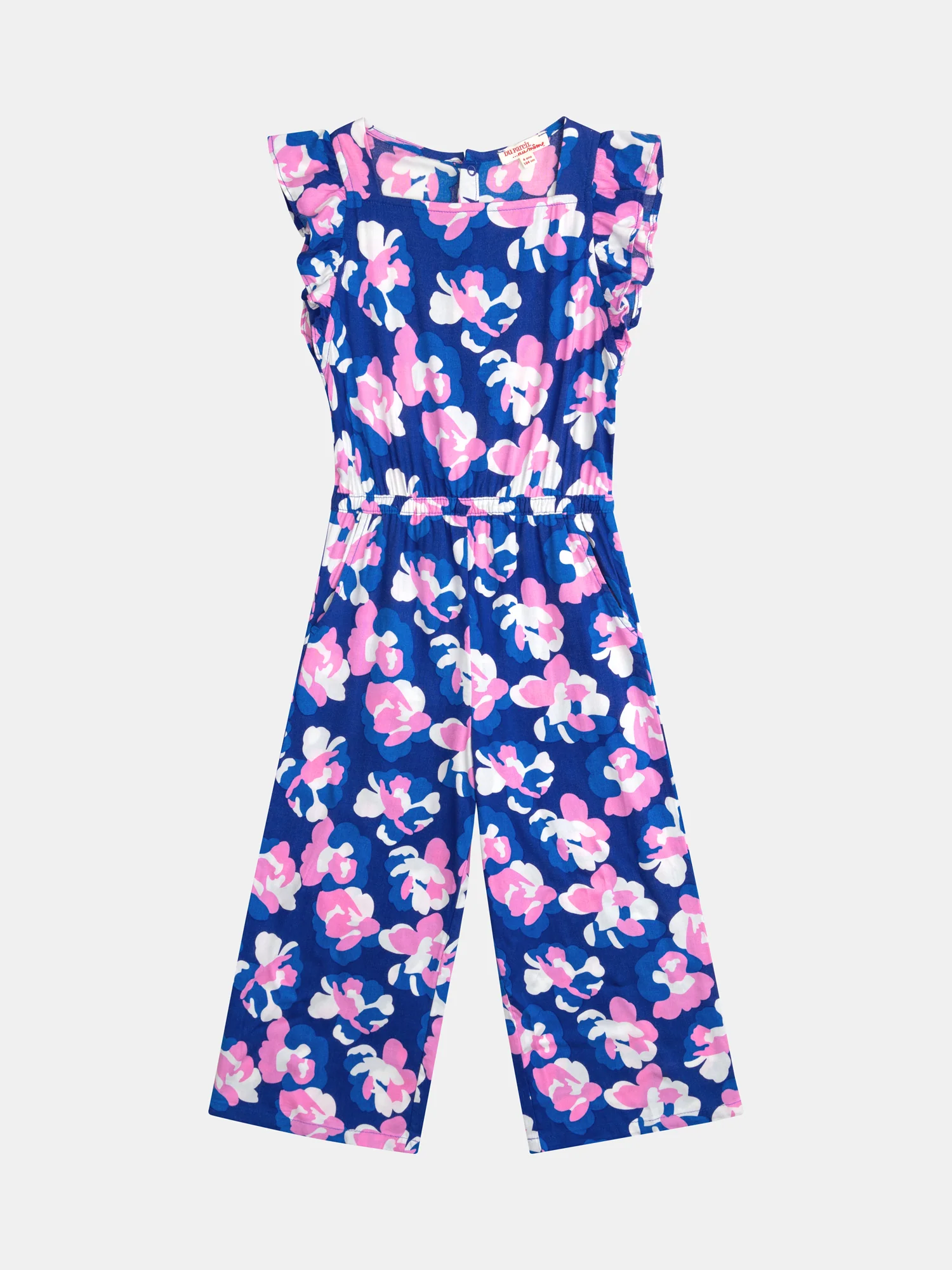 Combinaison bleue imprimé floral pour fille - Image 6
