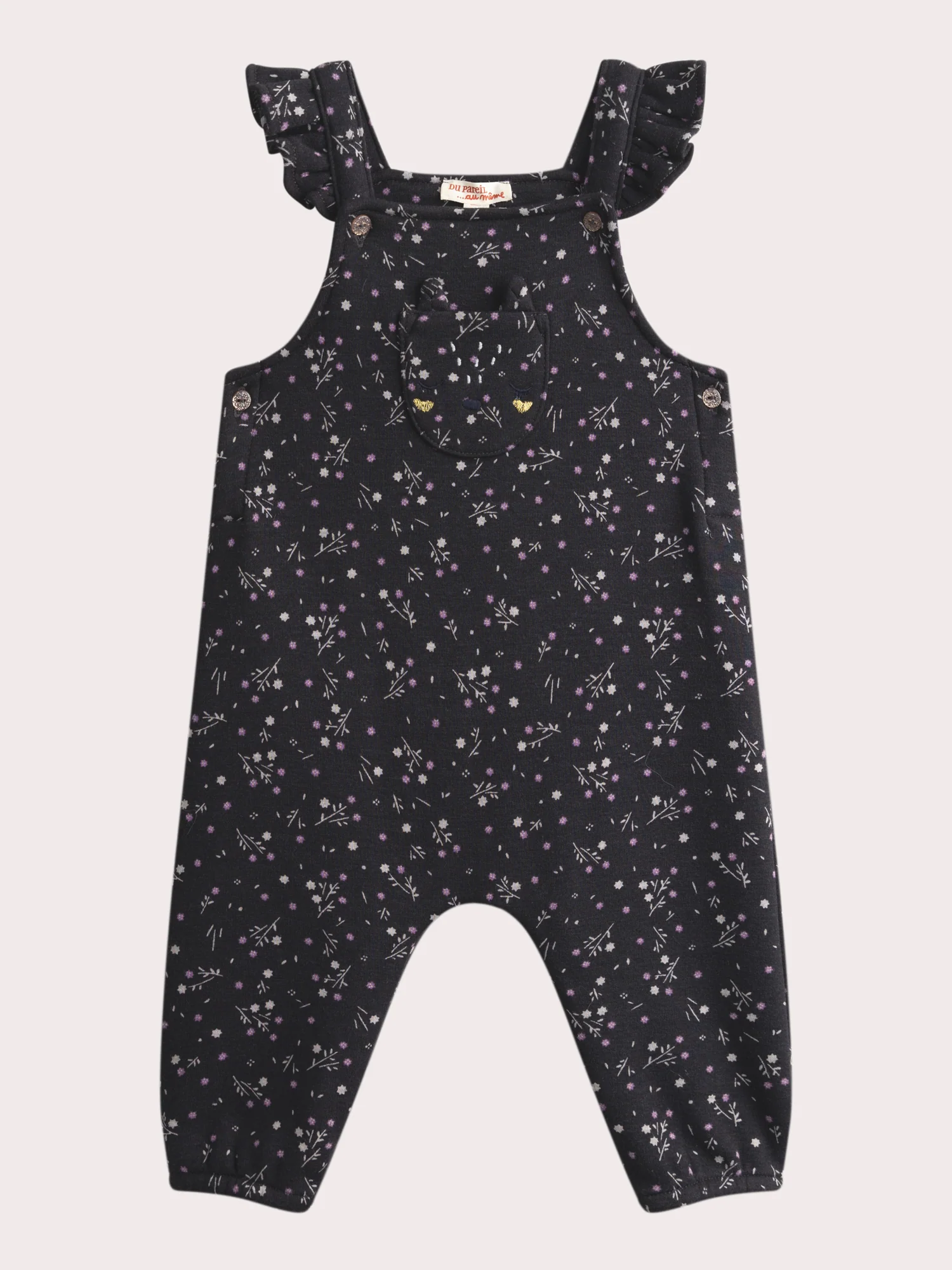 Combinaison longue à motif fleuri pour bébé fille