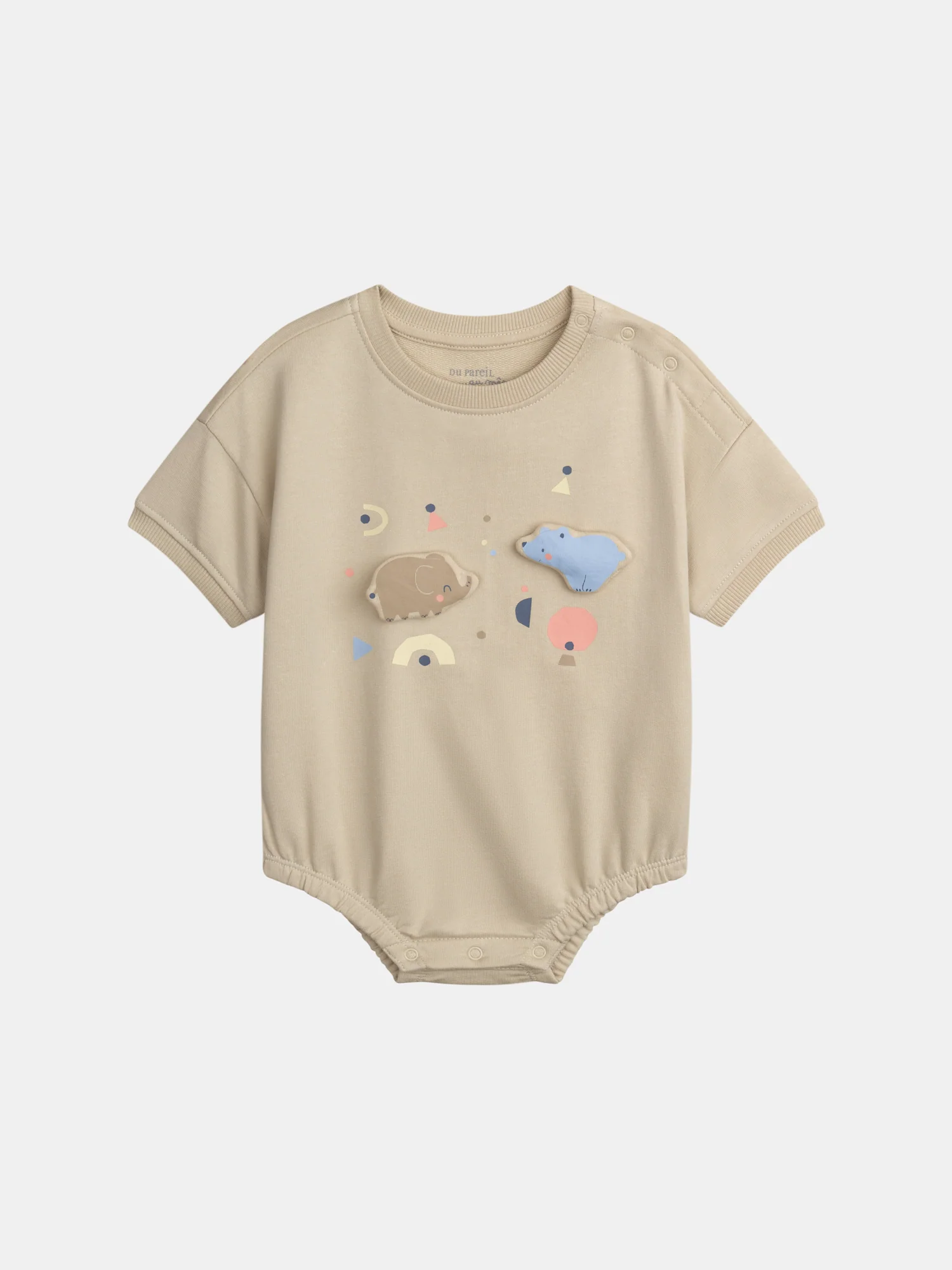 Combinaison courte beige naissance