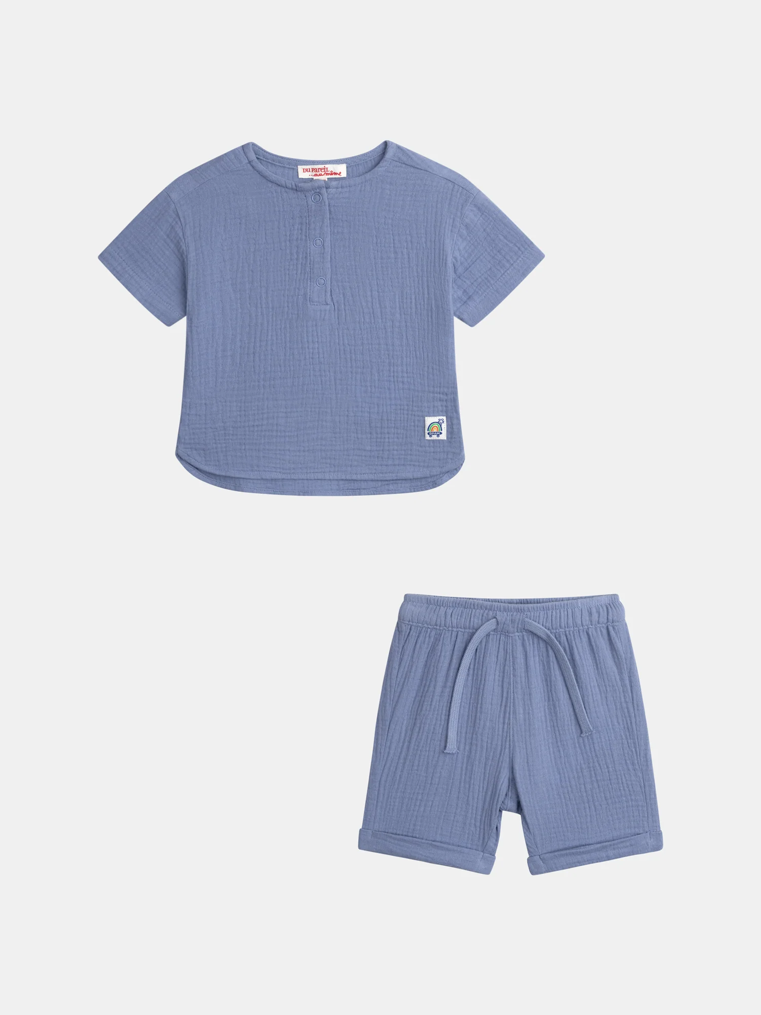 Ensemble 2 pièces bleu pervenche pour bébé garçon