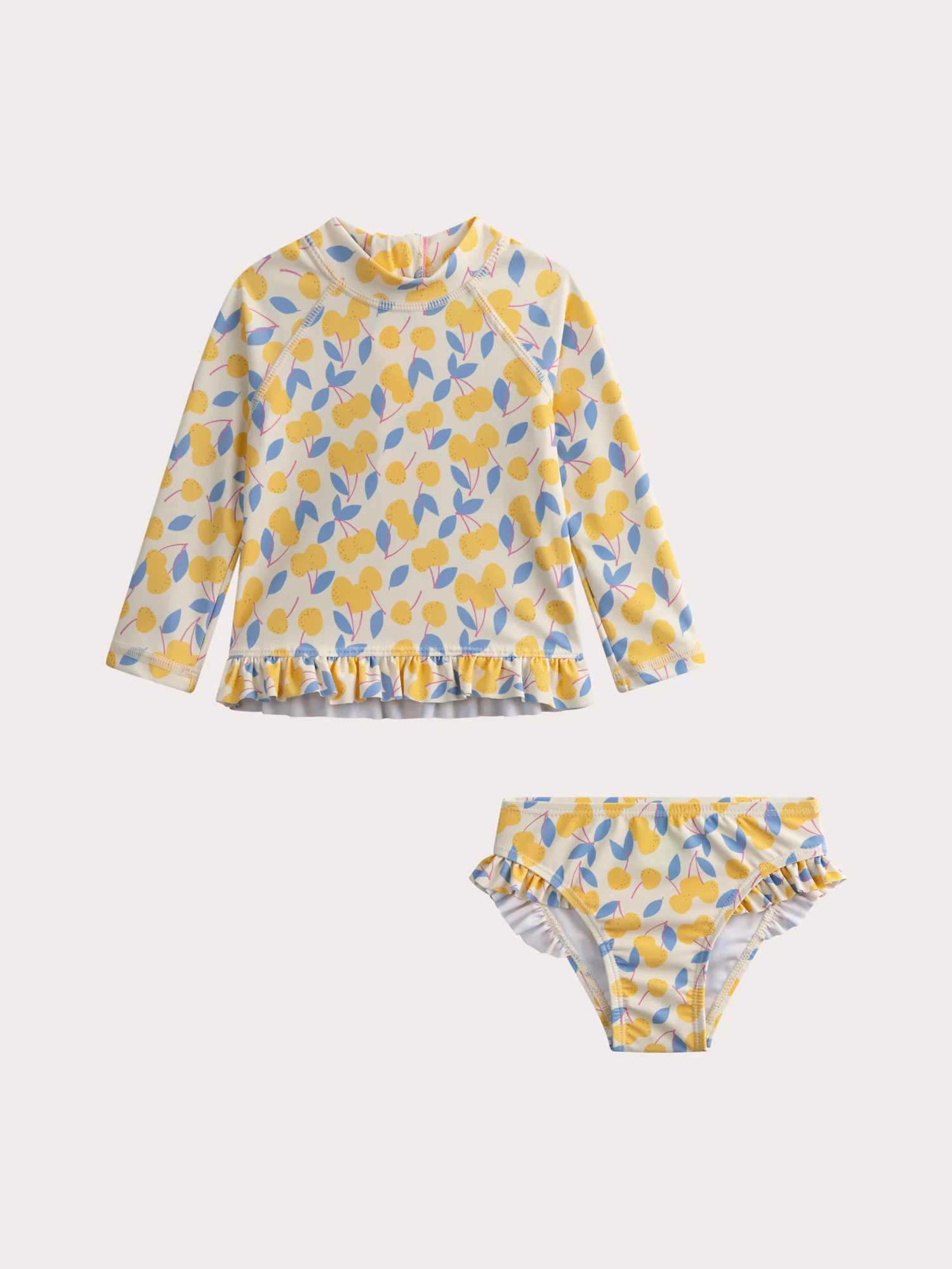 Ensemble anti-uv de bain imprimé pour bébé fille