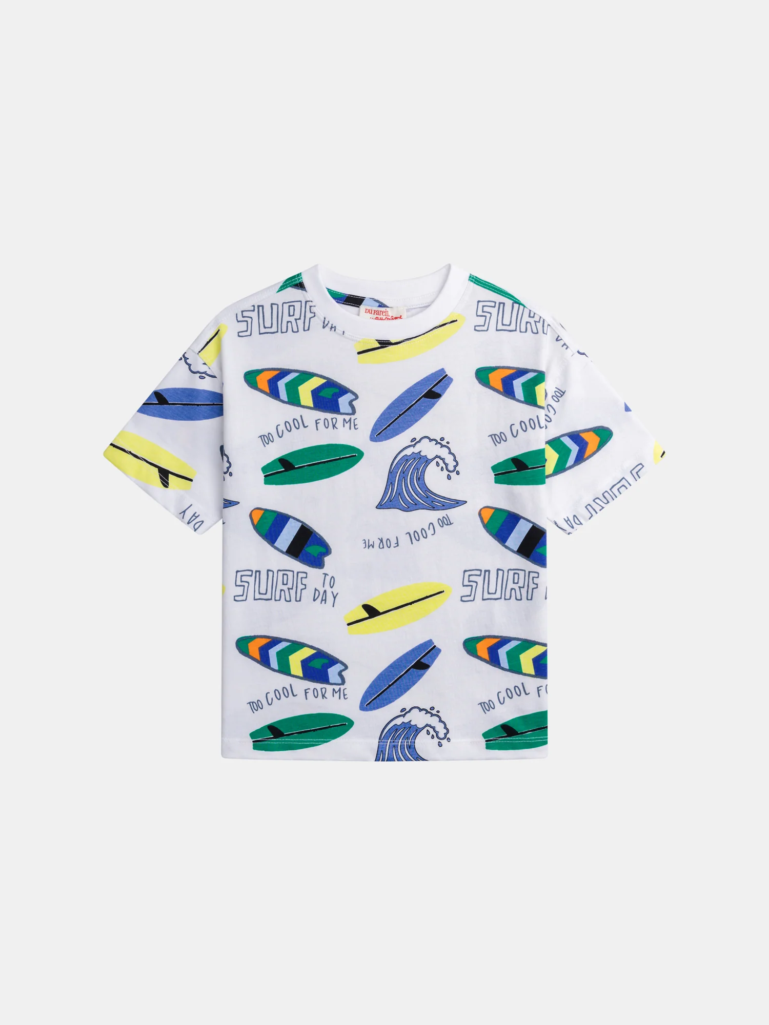 Ensemble t-shirt blanc et short vert avec imprimé pour garçon - Image 6