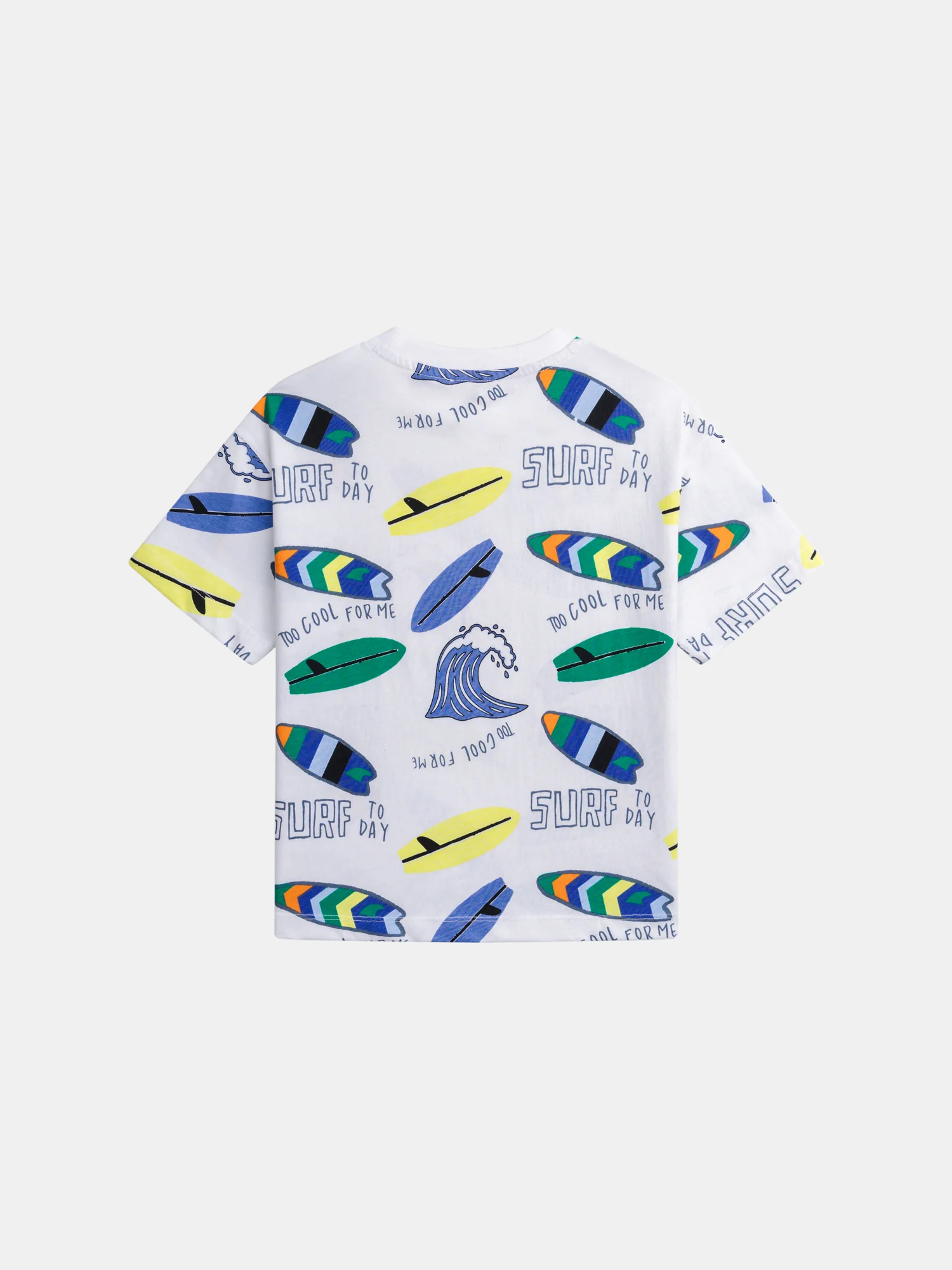 Ensemble t-shirt blanc et short vert avec imprimé pour garçon - Image 8